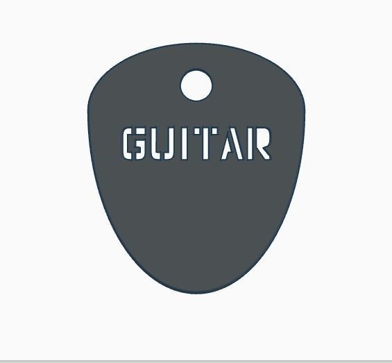 PICK GUITAR Low-poly 3D model