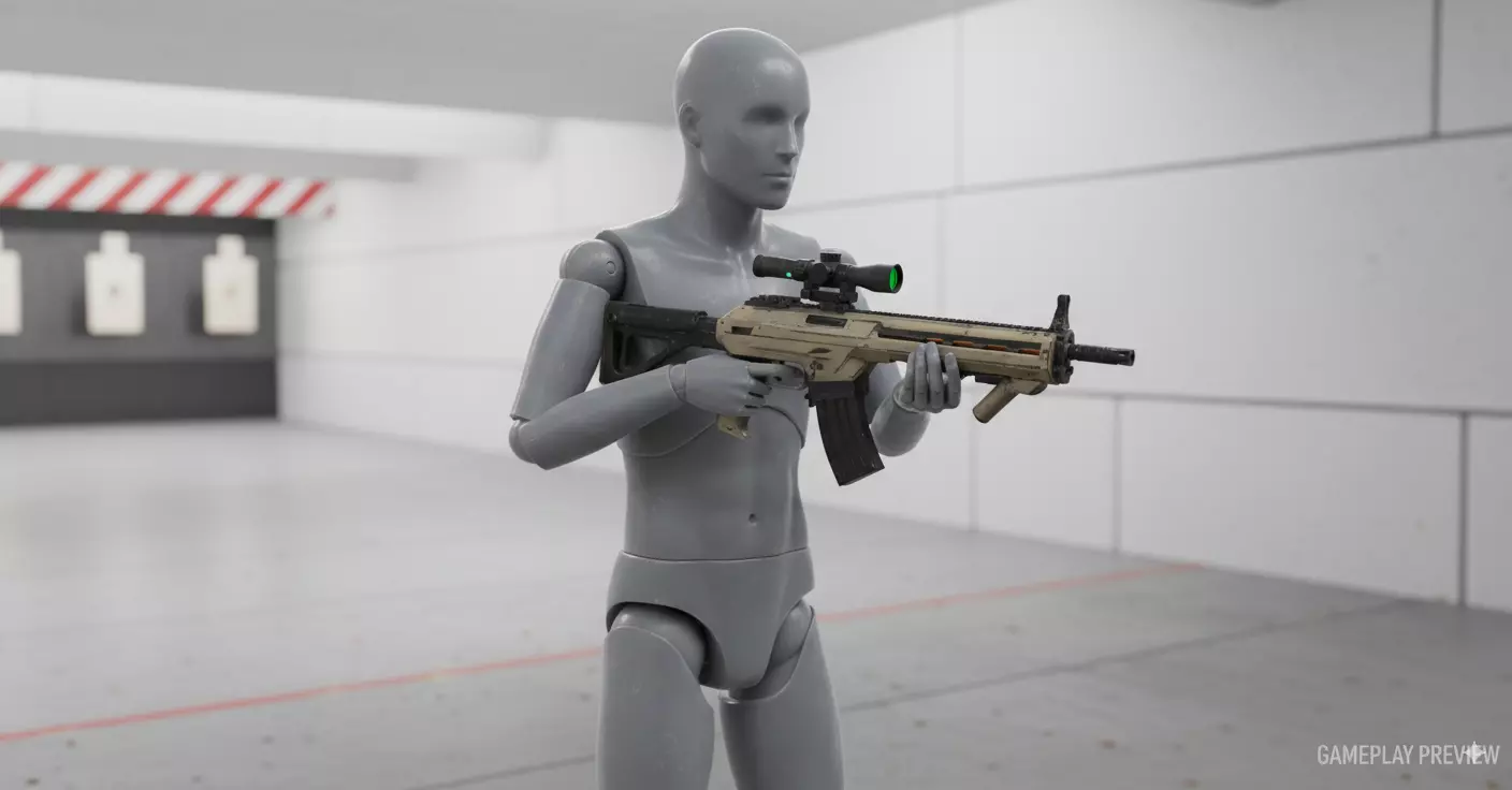 low - poly  sci- fi gun Low-poly 3D model_1