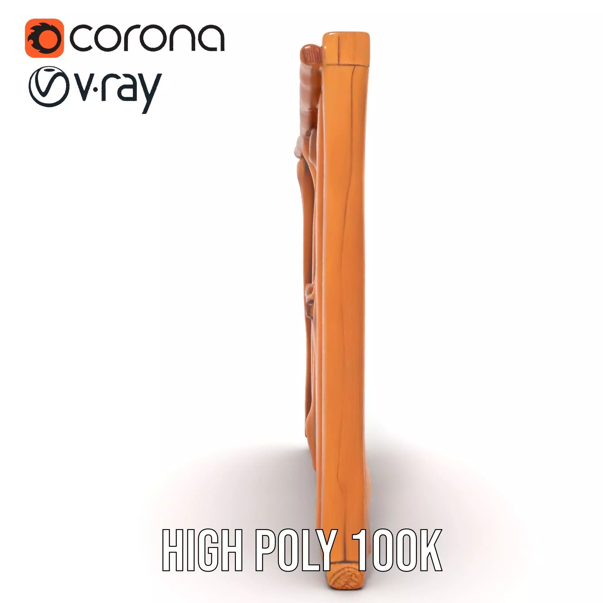 Rustic Wooden Divider model pack Low-poly 3D model_18