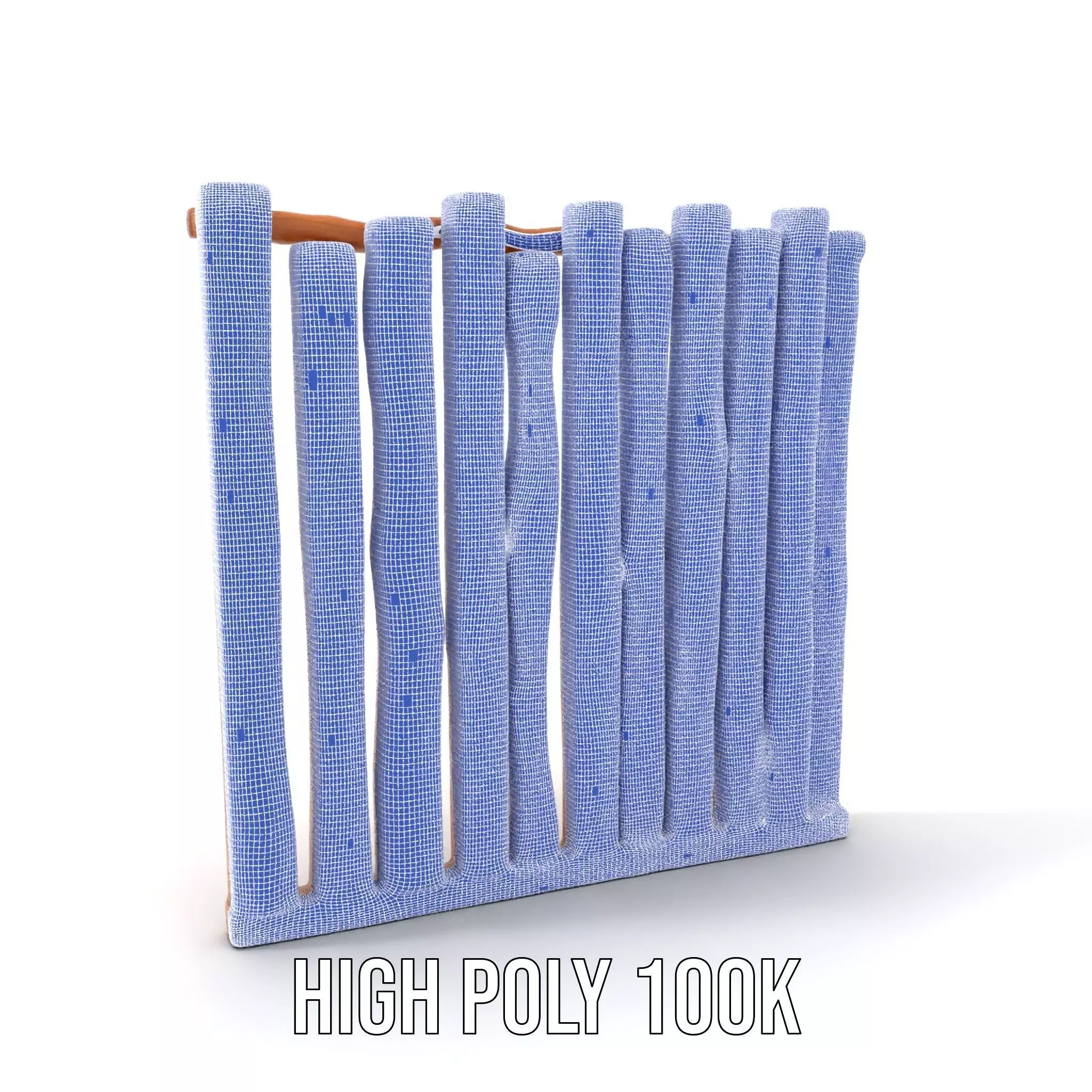 Rustic Wooden Divider model pack Low-poly 3D model_4