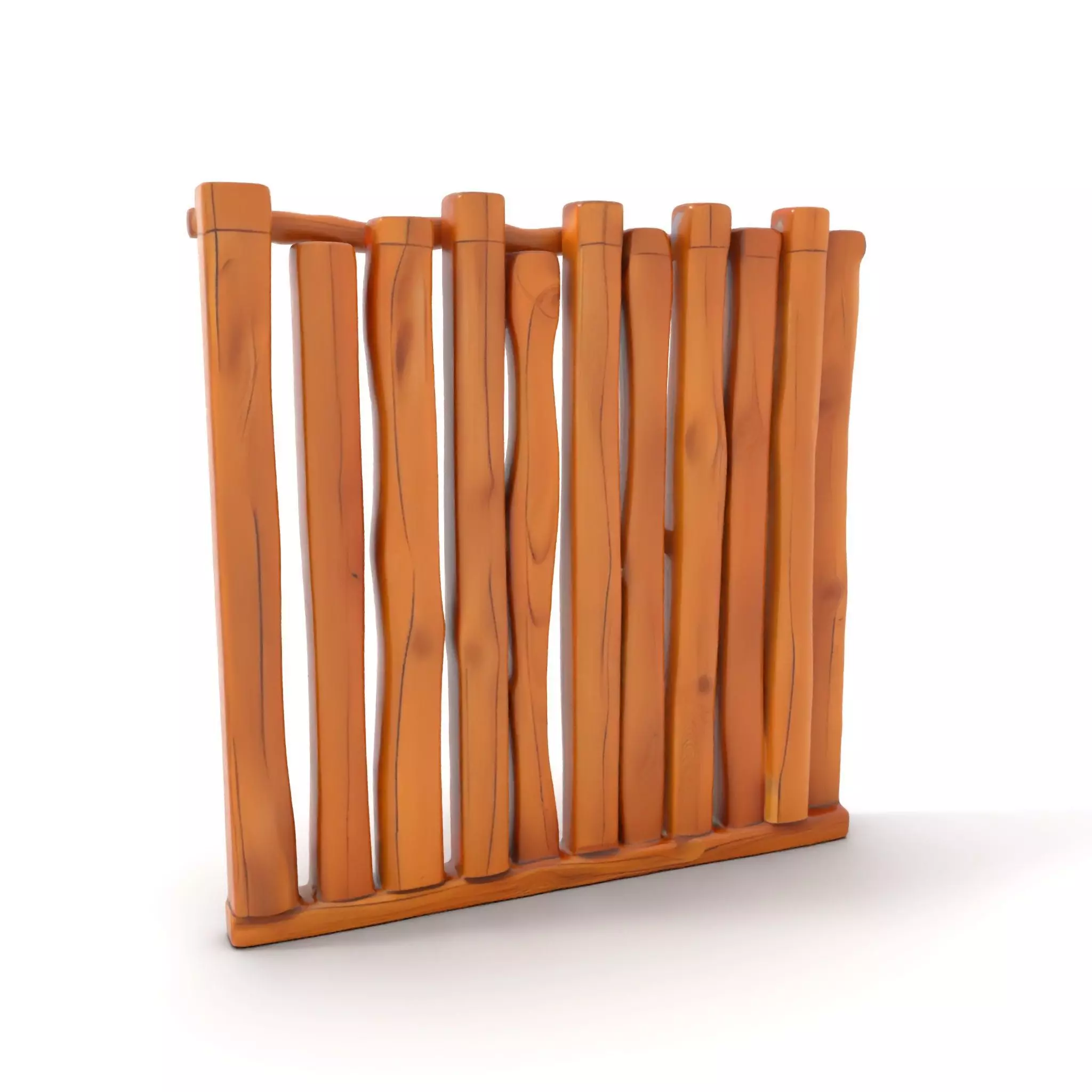 Rustic Wooden Divider model pack Low-poly 3D model_0