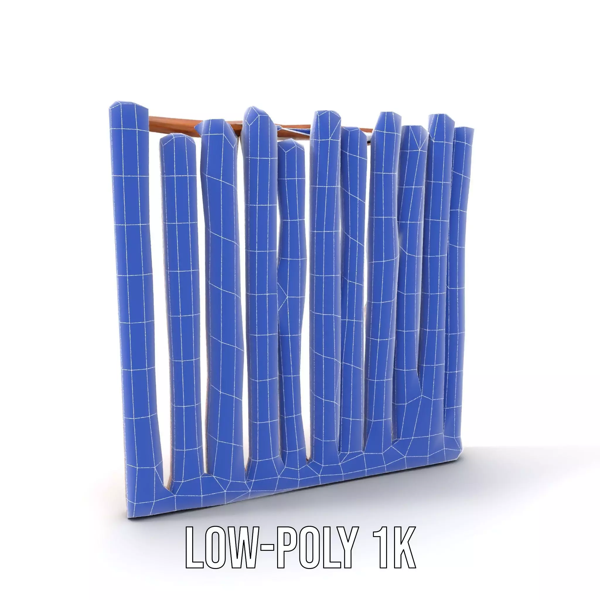 Rustic Wooden Divider model pack Low-poly 3D model_20
