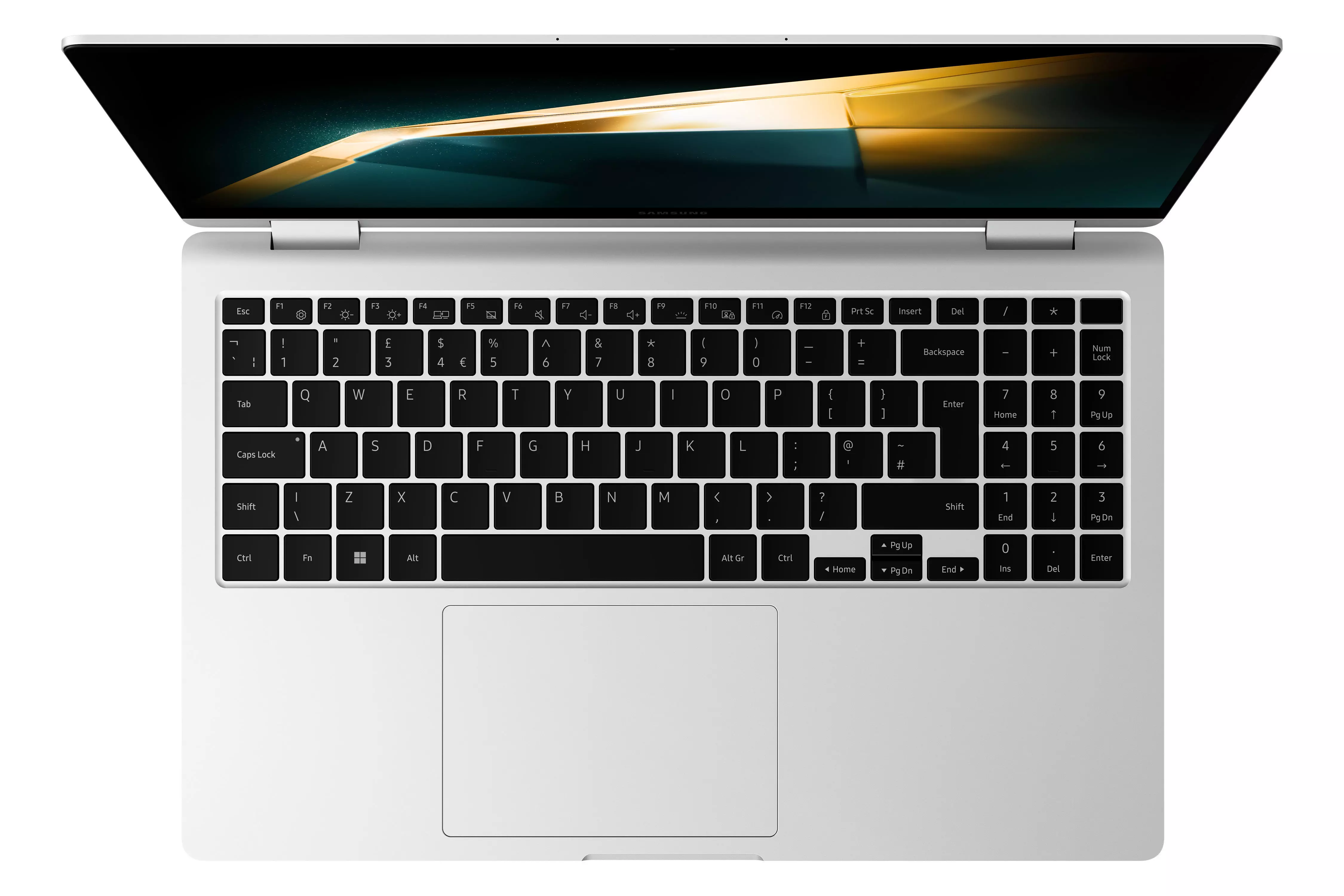 Samsung Galaxy Book 4 360  Silver Low-poly 3D model_3