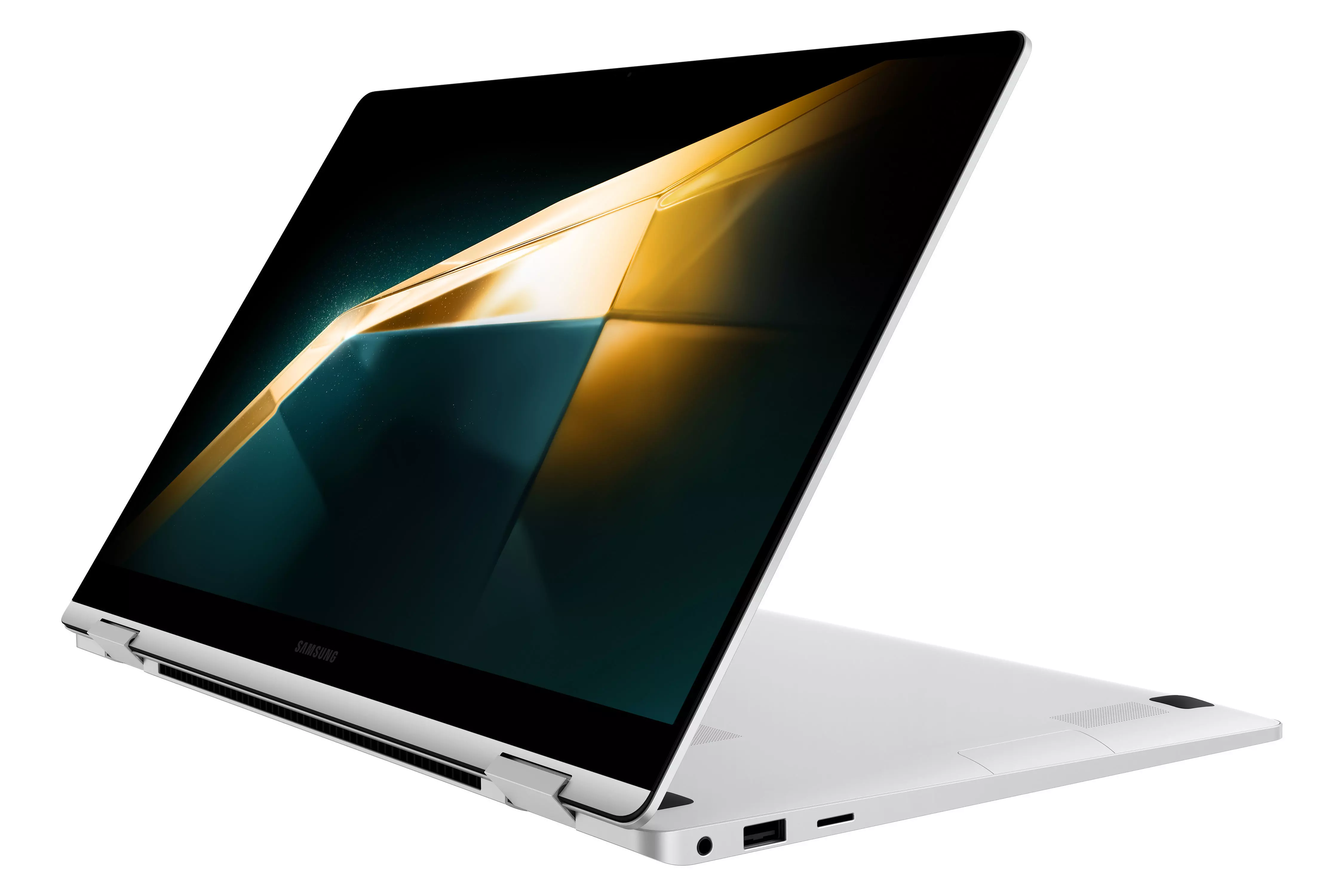 Samsung Galaxy Book 4 360  Silver Low-poly 3D model_1