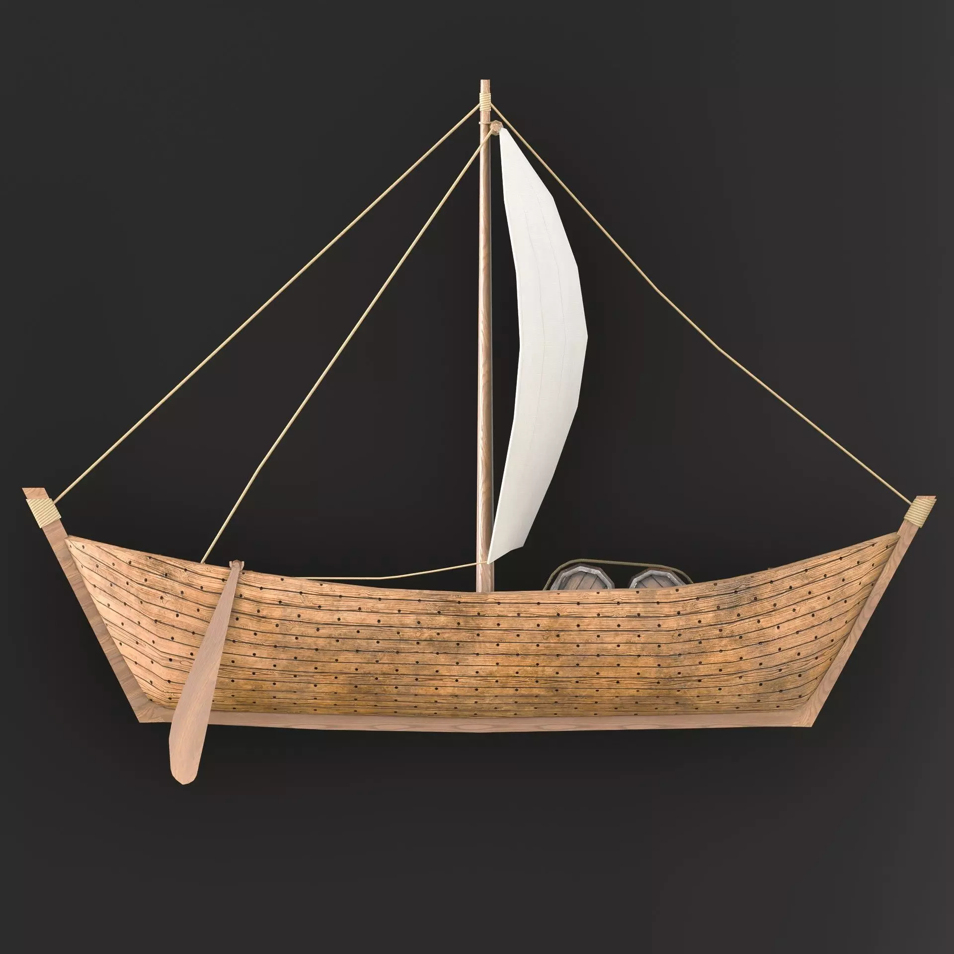 Brugge Boot Low-poly 3D model_3