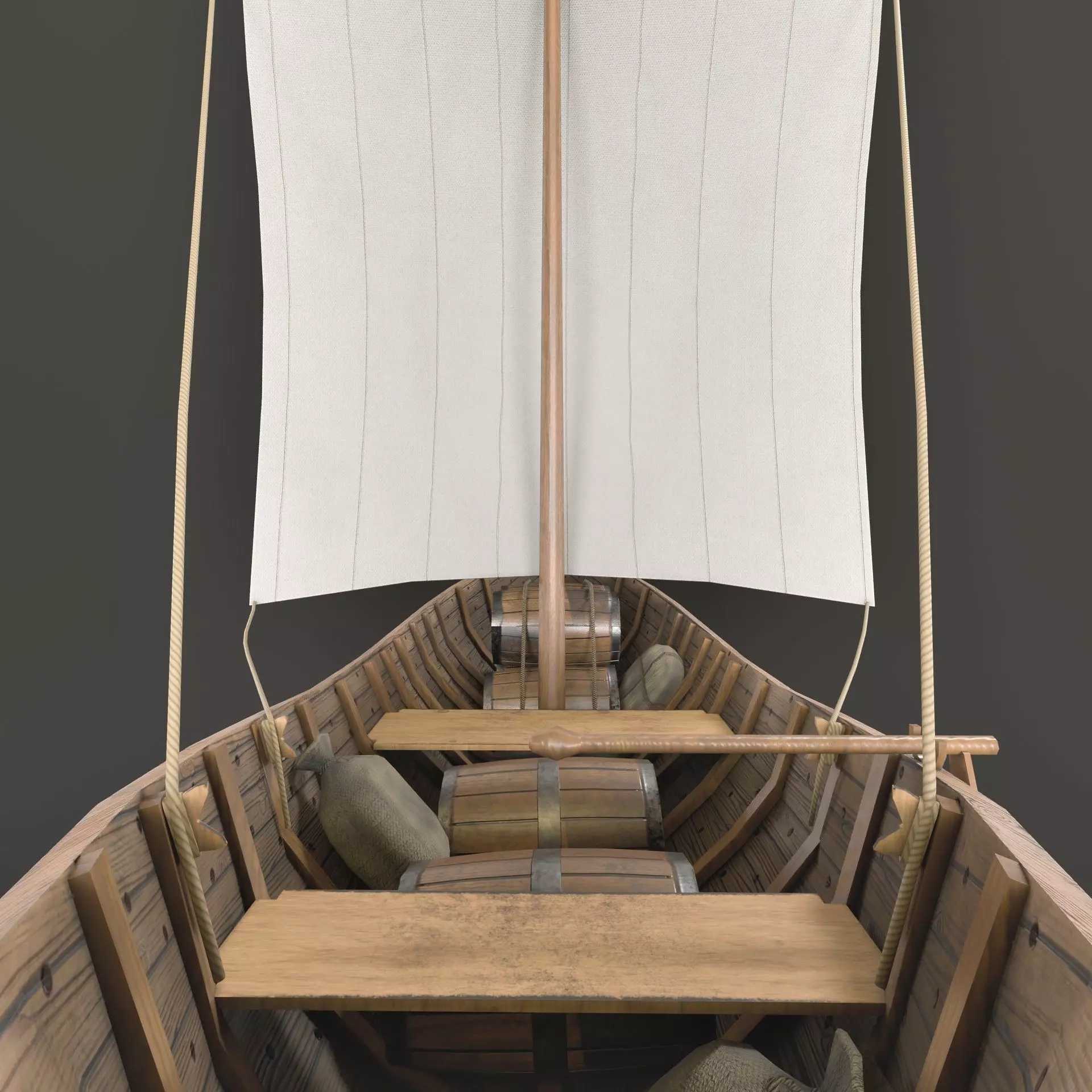 Brugge Boot Low-poly 3D model_5