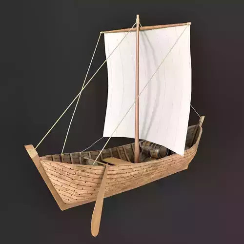Brugge Boot Low-poly 3D model