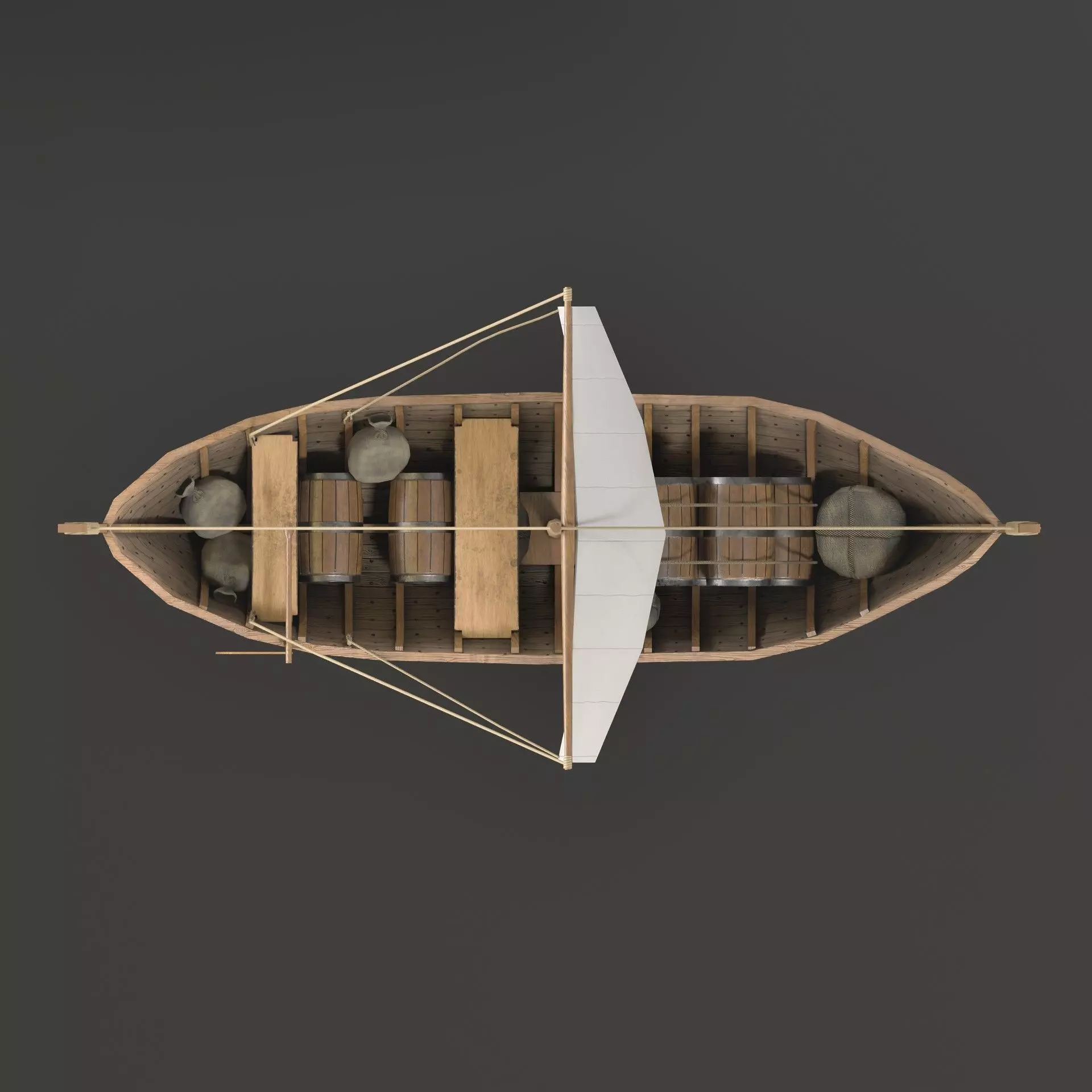 Brugge Boot Low-poly 3D model_4