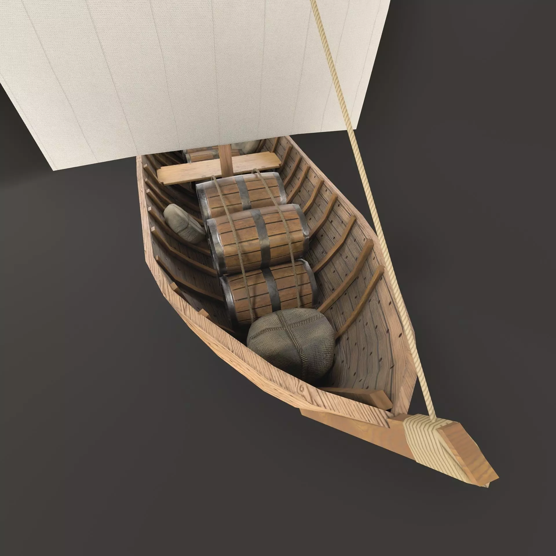 Brugge Boot Low-poly 3D model_6