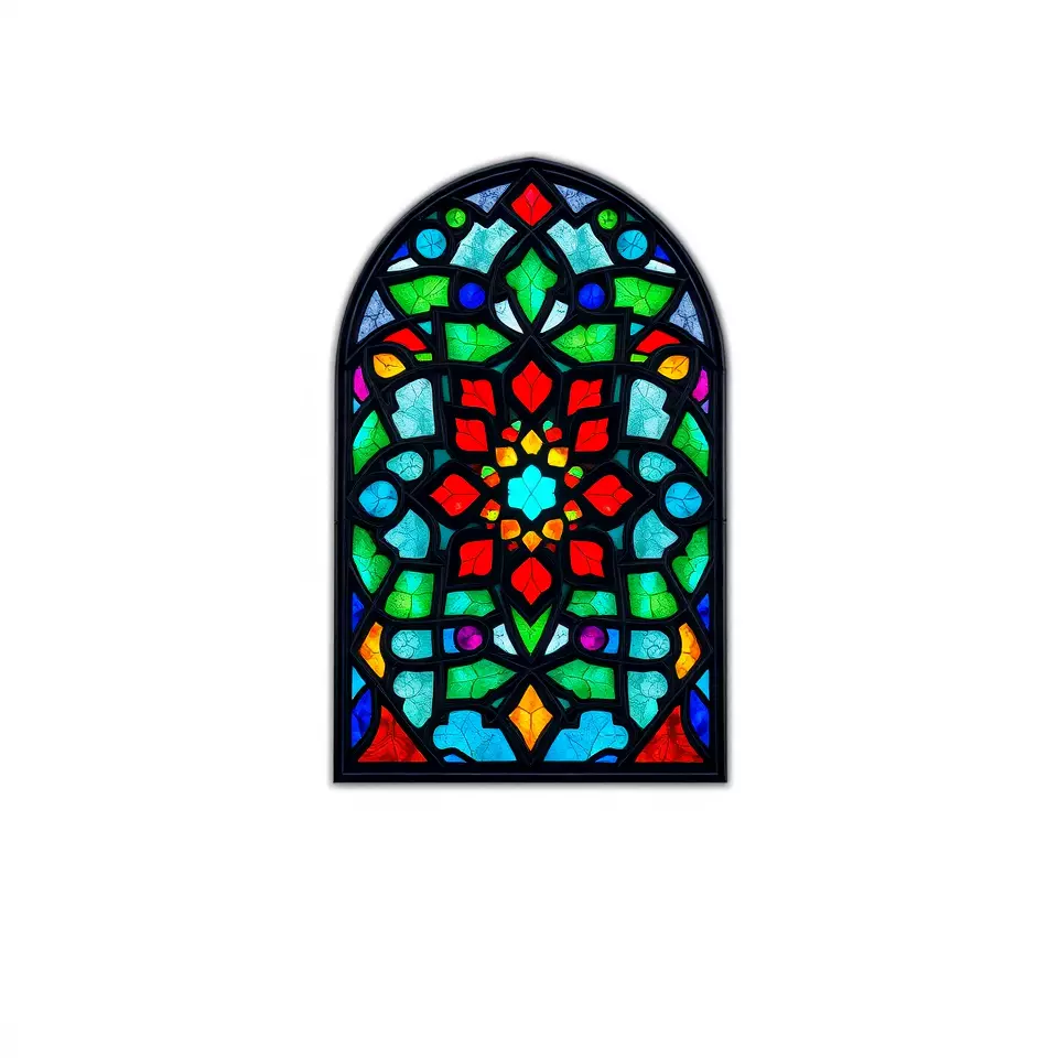 Vibrant Stained Glass Window model pack Low-poly 3D model_2