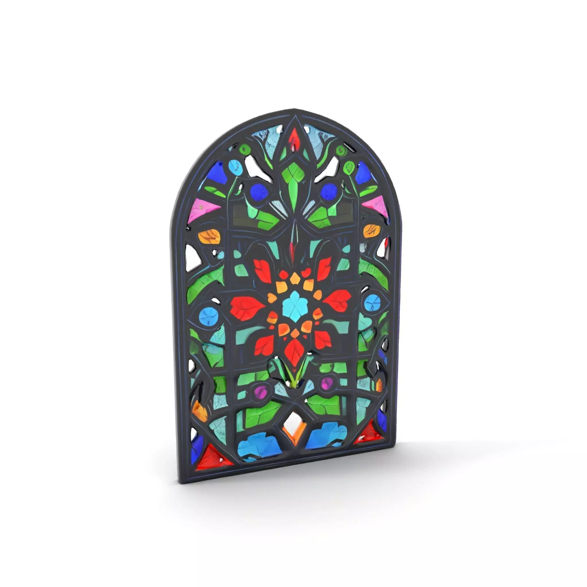 Vibrant Stained Glass Window model pack Low-poly 3D model_5