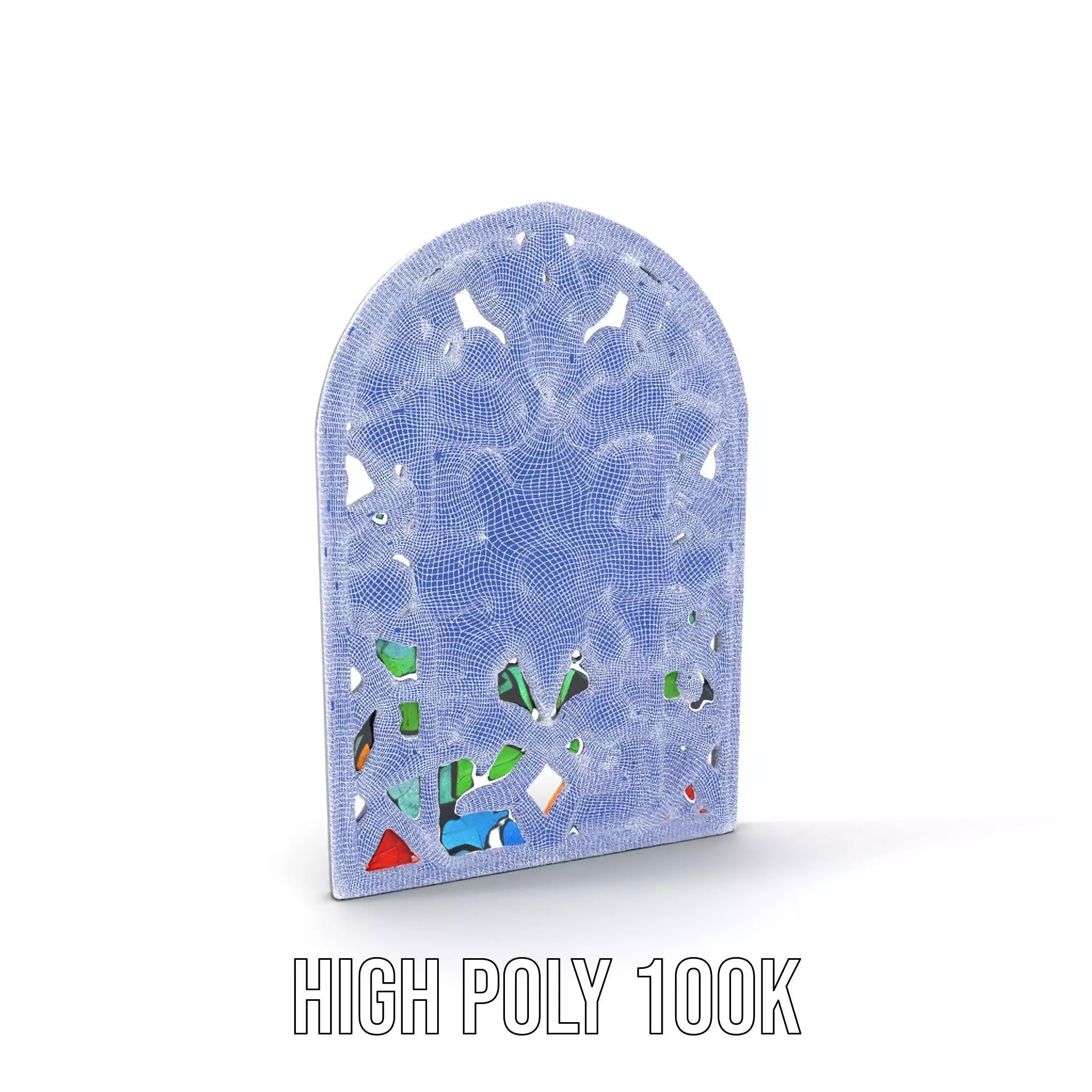 Vibrant Stained Glass Window model pack Low-poly 3D model_4