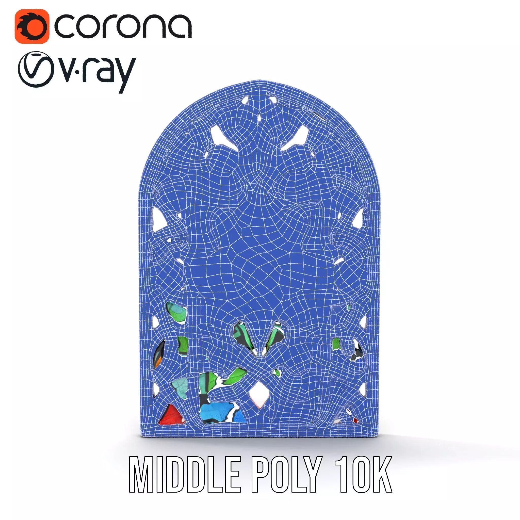 Vibrant Stained Glass Window model pack Low-poly 3D model_29