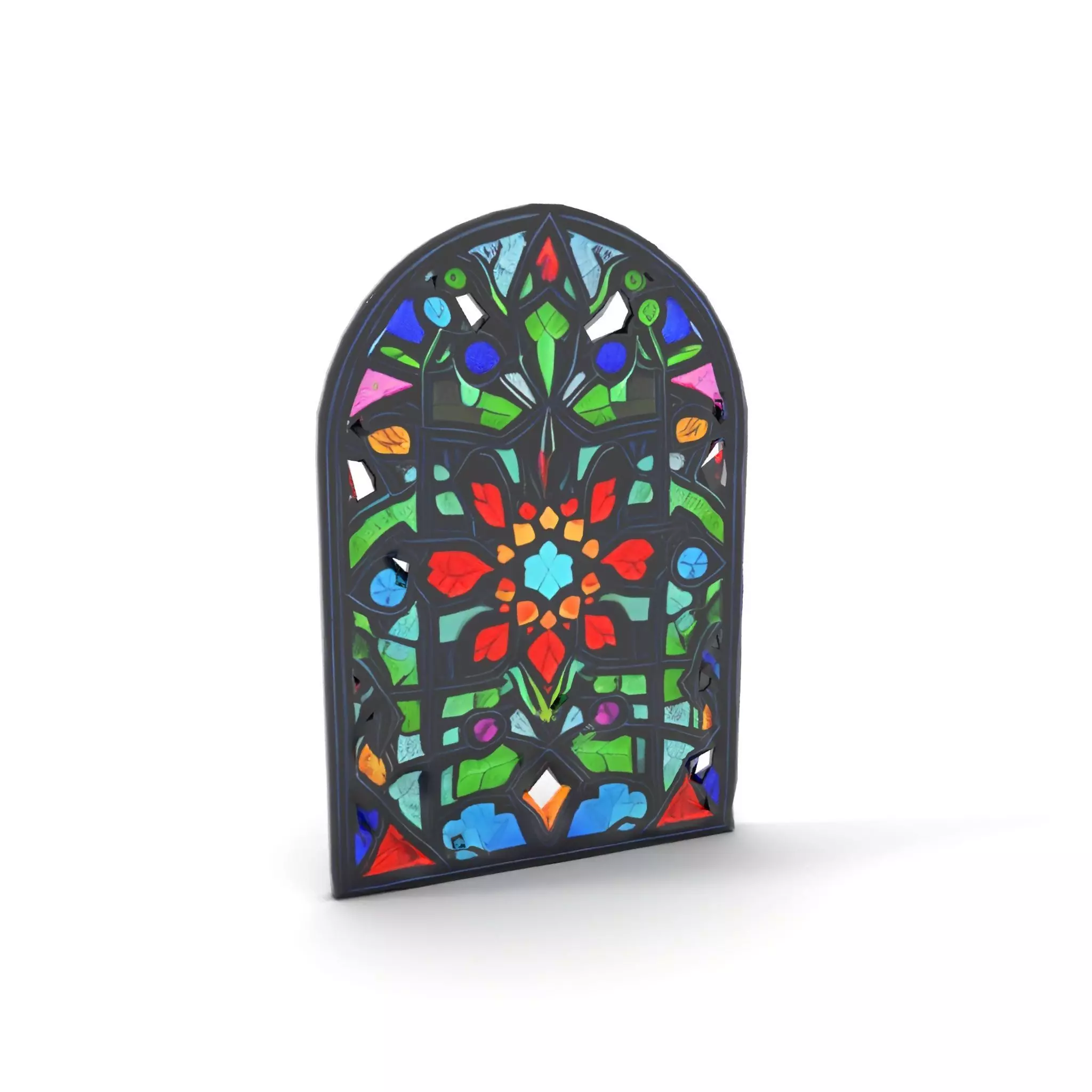Vibrant Stained Glass Window model pack Low-poly 3D model_9