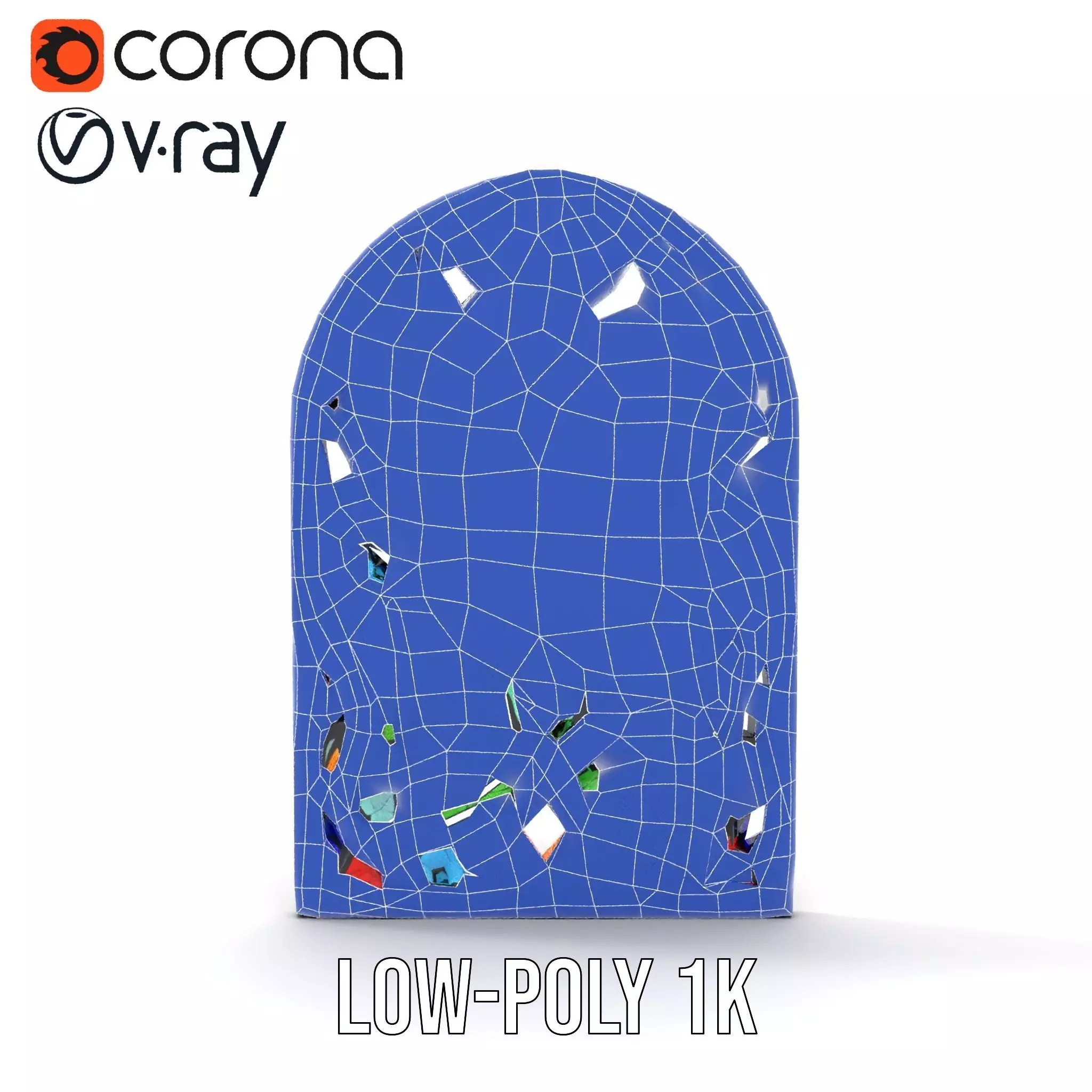 Vibrant Stained Glass Window model pack Low-poly 3D model_30