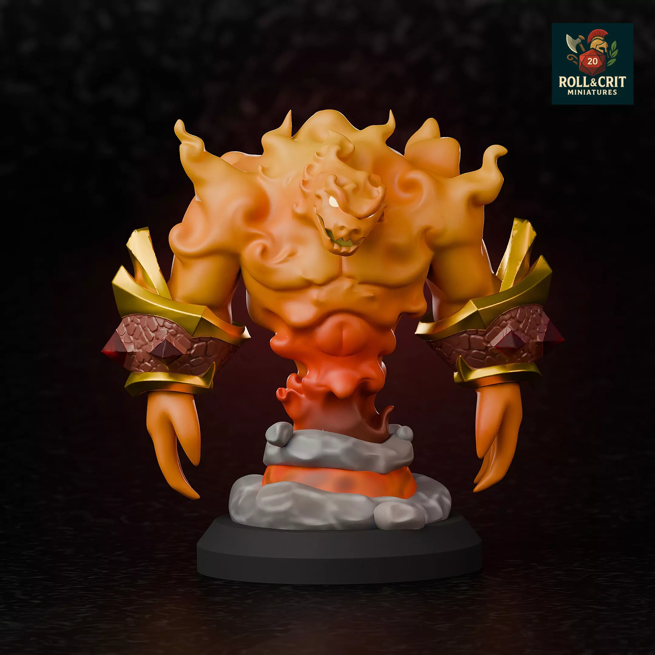 fire elemental miniature 3D print model
