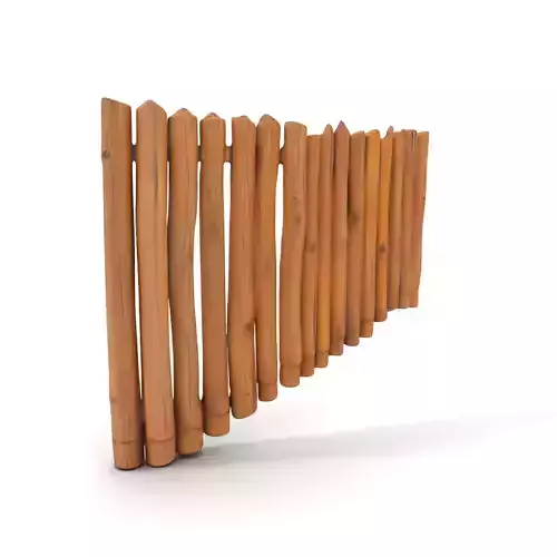 Rustic Wooden Fence model pack