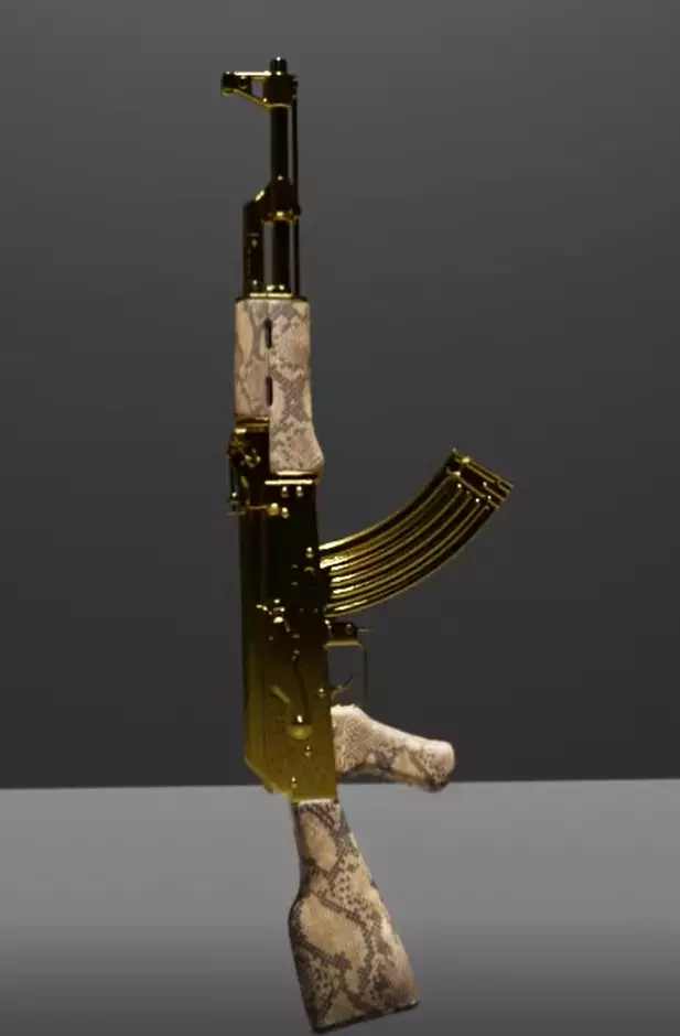 ak47 Gold  Free 3D model_0