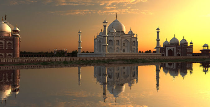 The Taj Mahal 3D model 6
