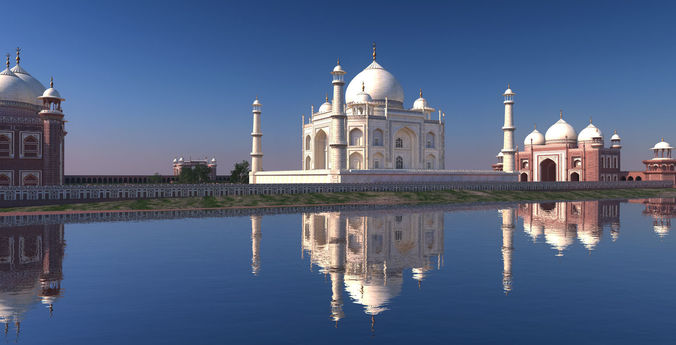 The Taj Mahal 3D model 4