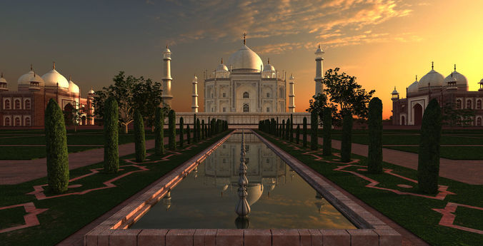 The Taj Mahal 3D model 5