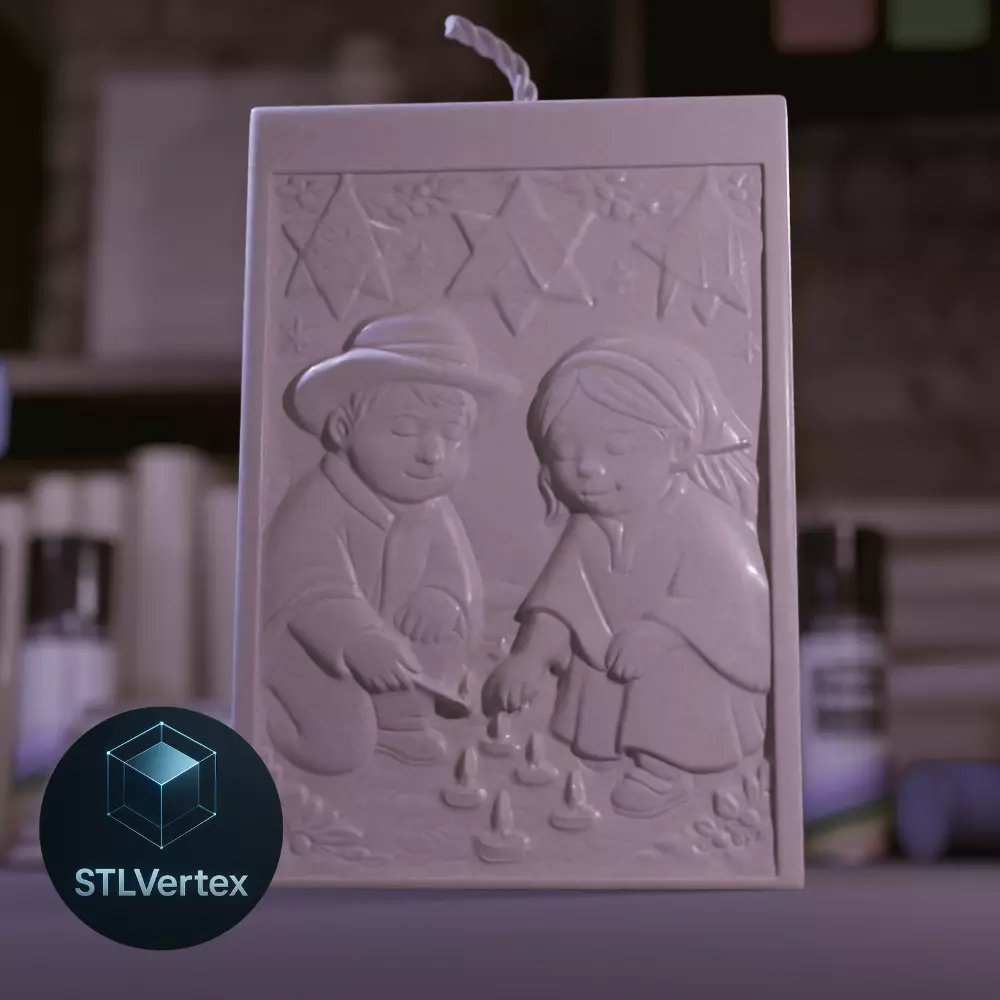 Christmas Candle 3D print model_0