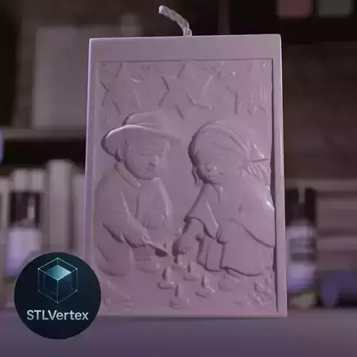 Christmas Candle 3D print model Christmas Candle 3D print model