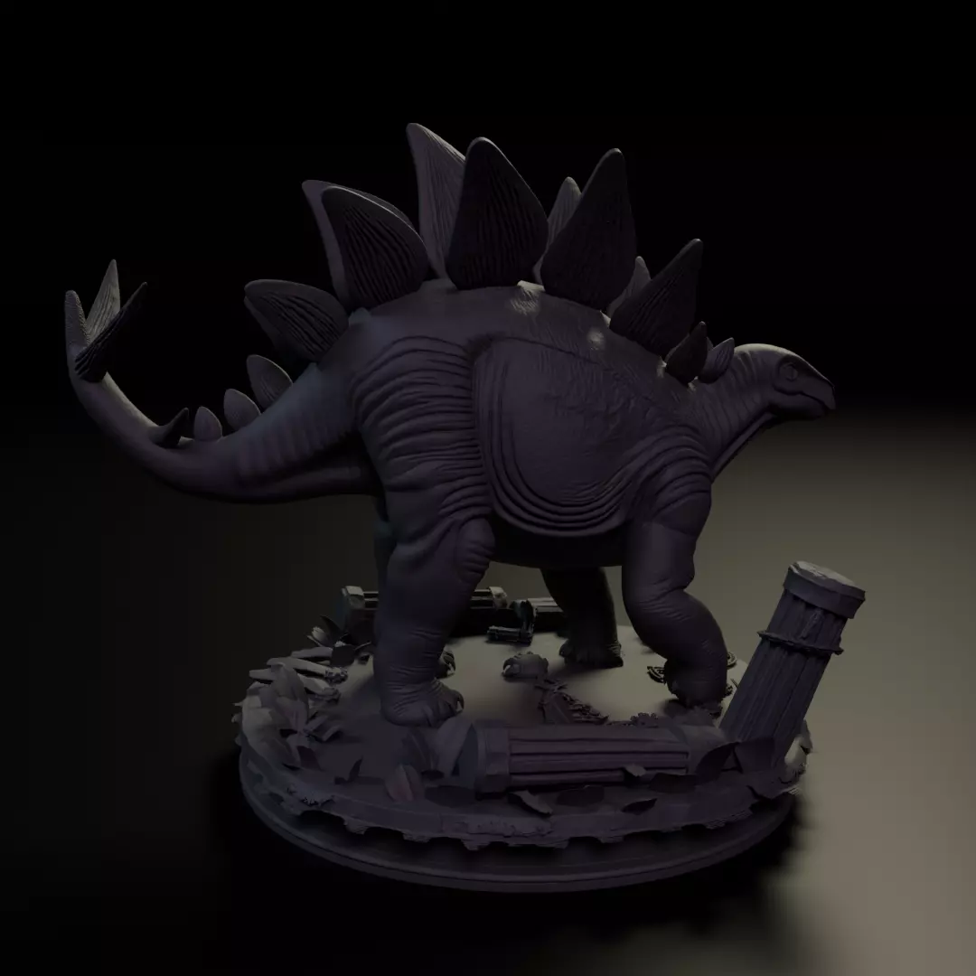 Stegosaurus 3D print model_6