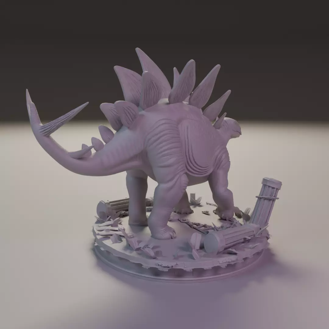 Stegosaurus 3D print model_7
