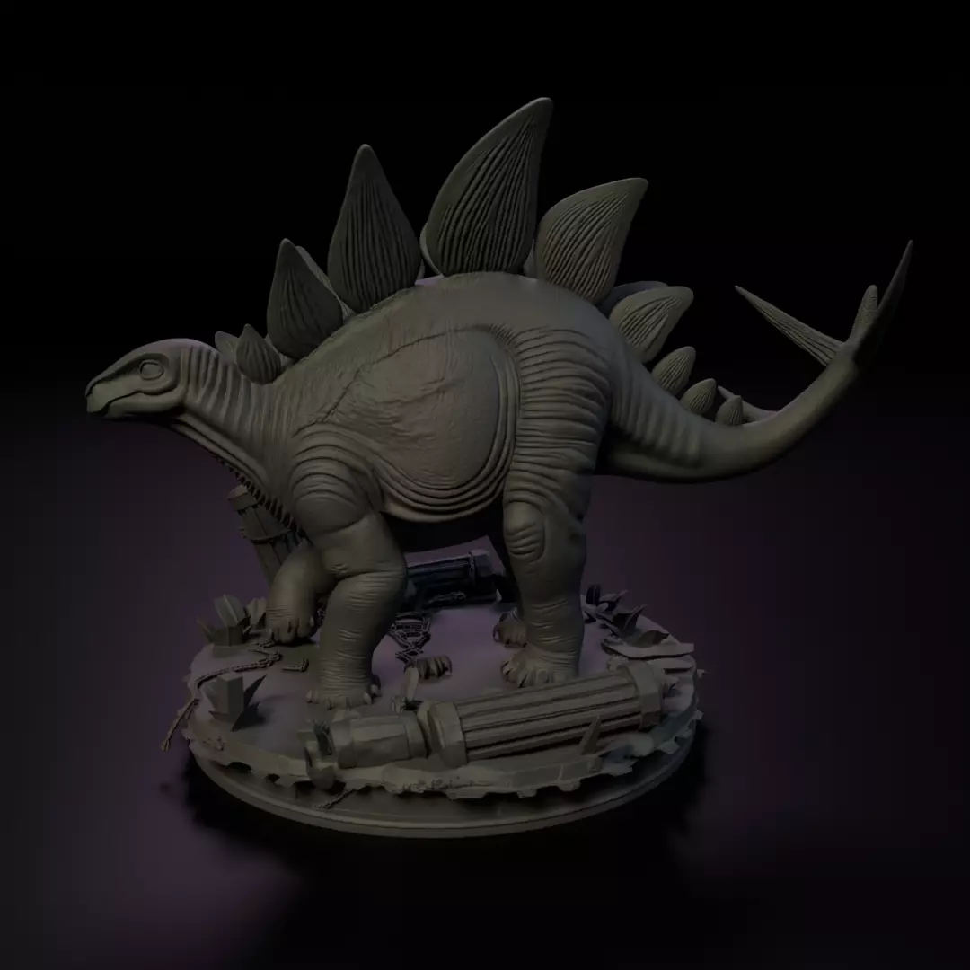 Stegosaurus 3D print model_16