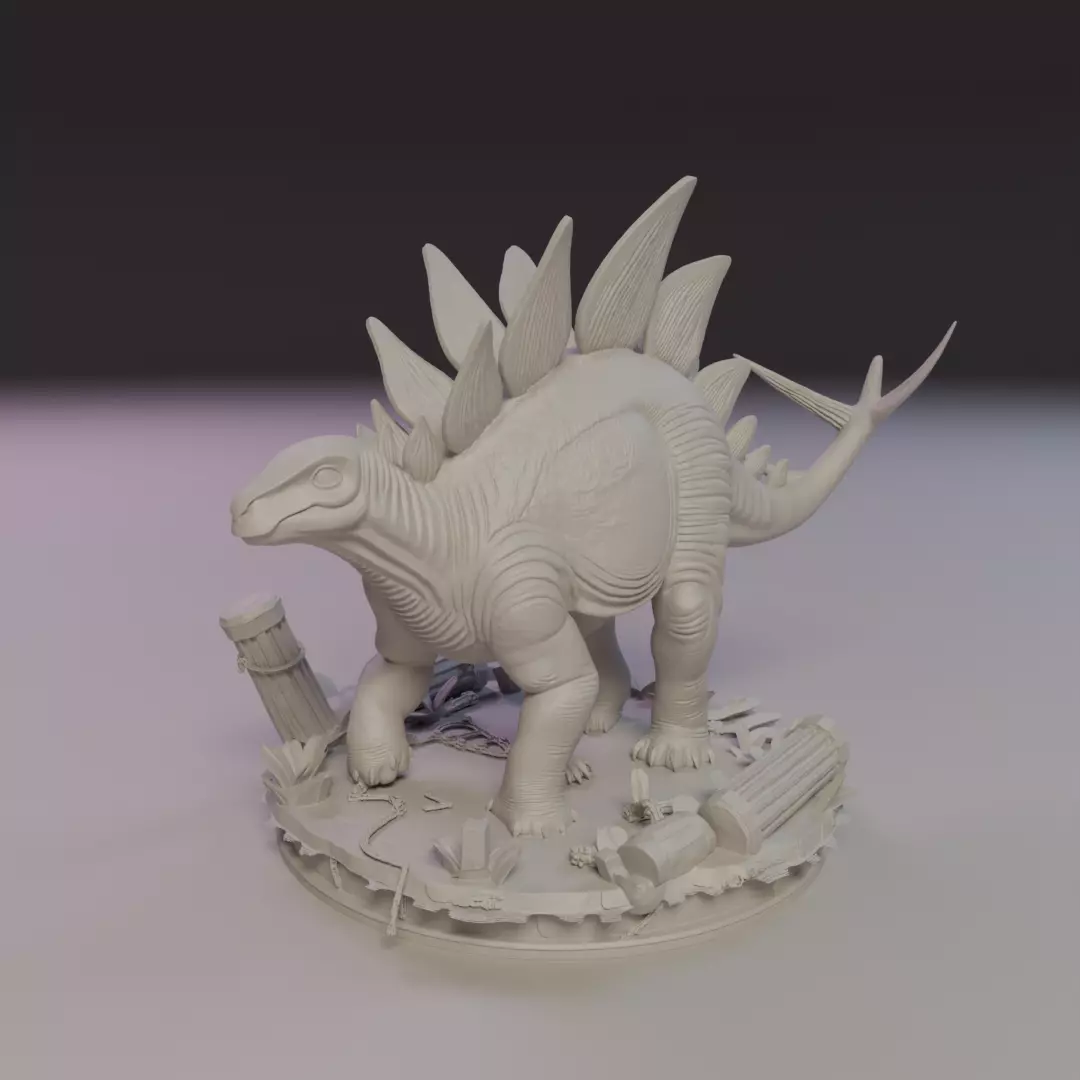 Stegosaurus 3D print model_11