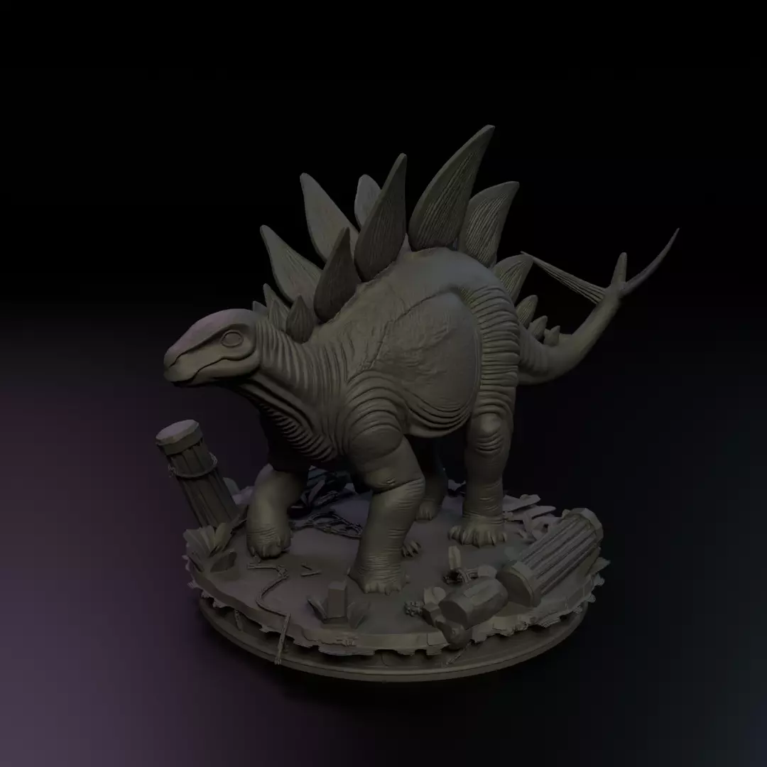 Stegosaurus 3D print model_12