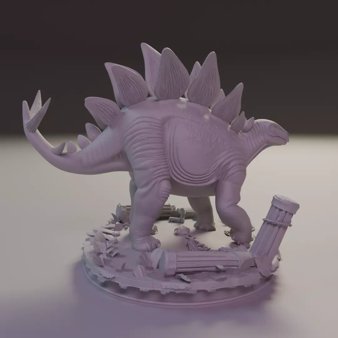 Stegosaurus 3D print model_5