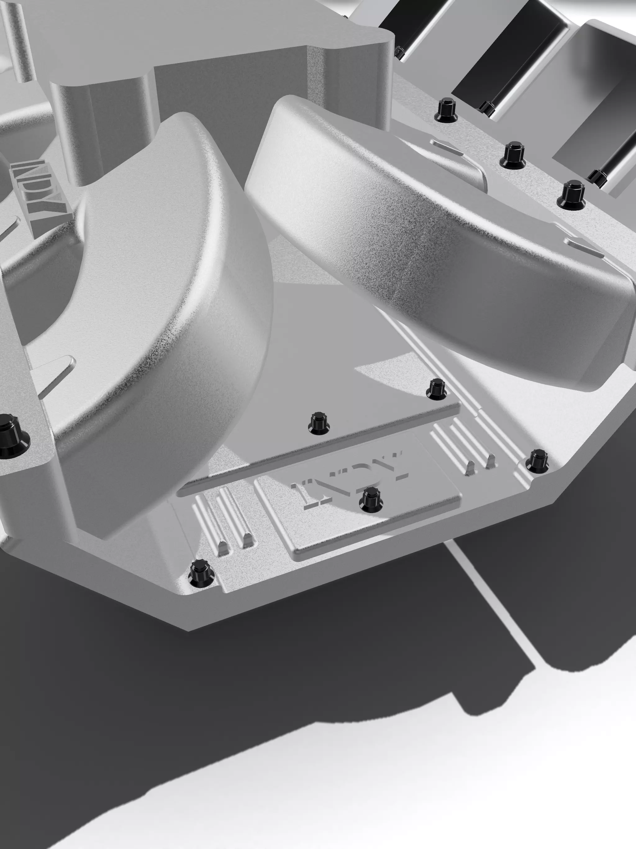 Hemi INDY single carb intake N valve covers 3D print model_4