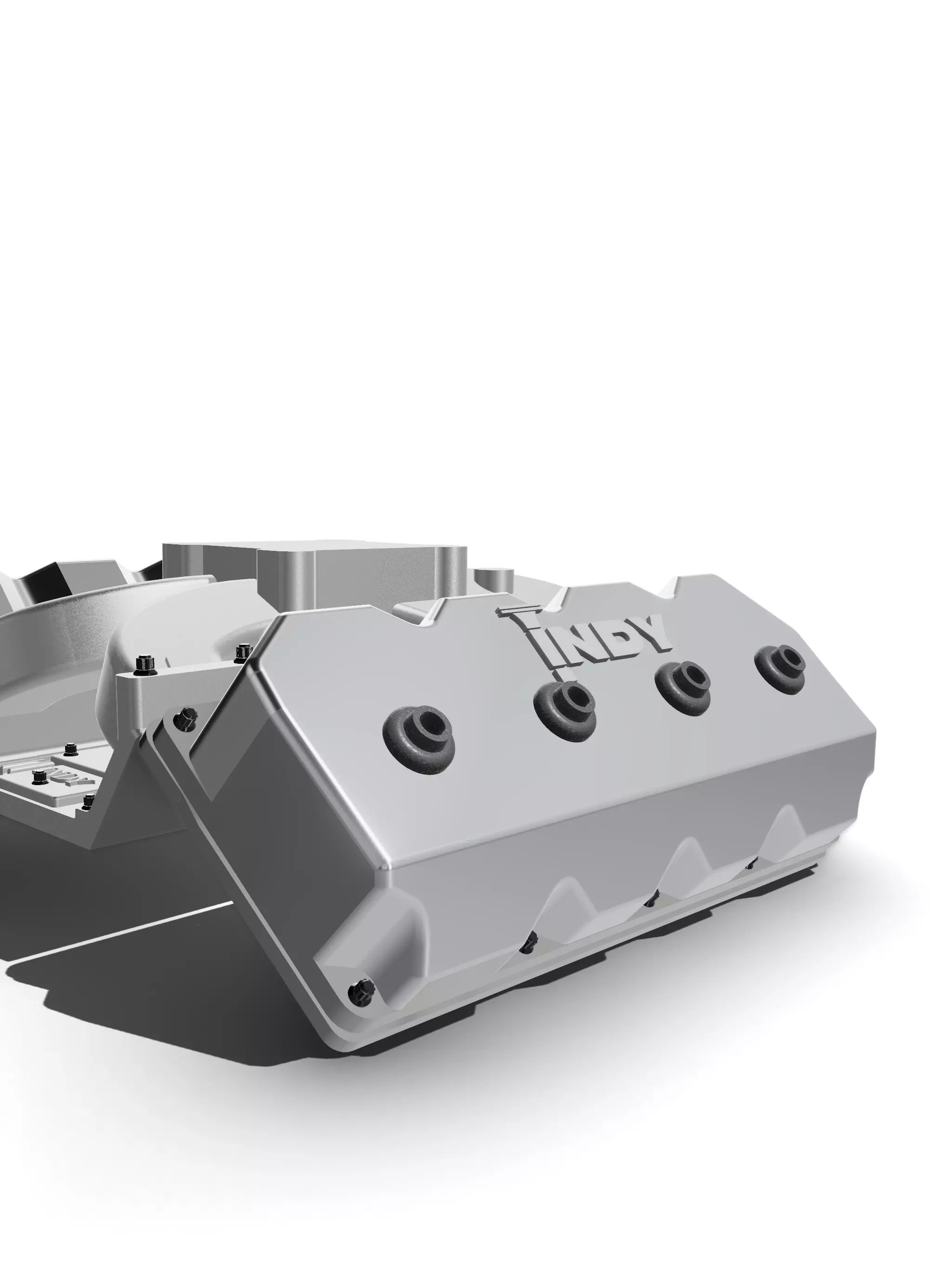 Hemi INDY single carb intake N valve covers 3D print model_2