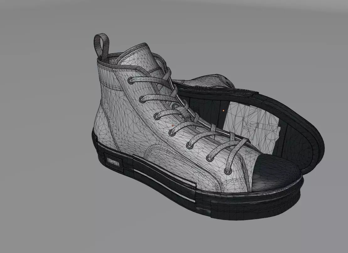 CHRISTIAN DIOR B23 LEAGUE OBLIQUE HIGH 3D SHOES Low-poly 3D model_49