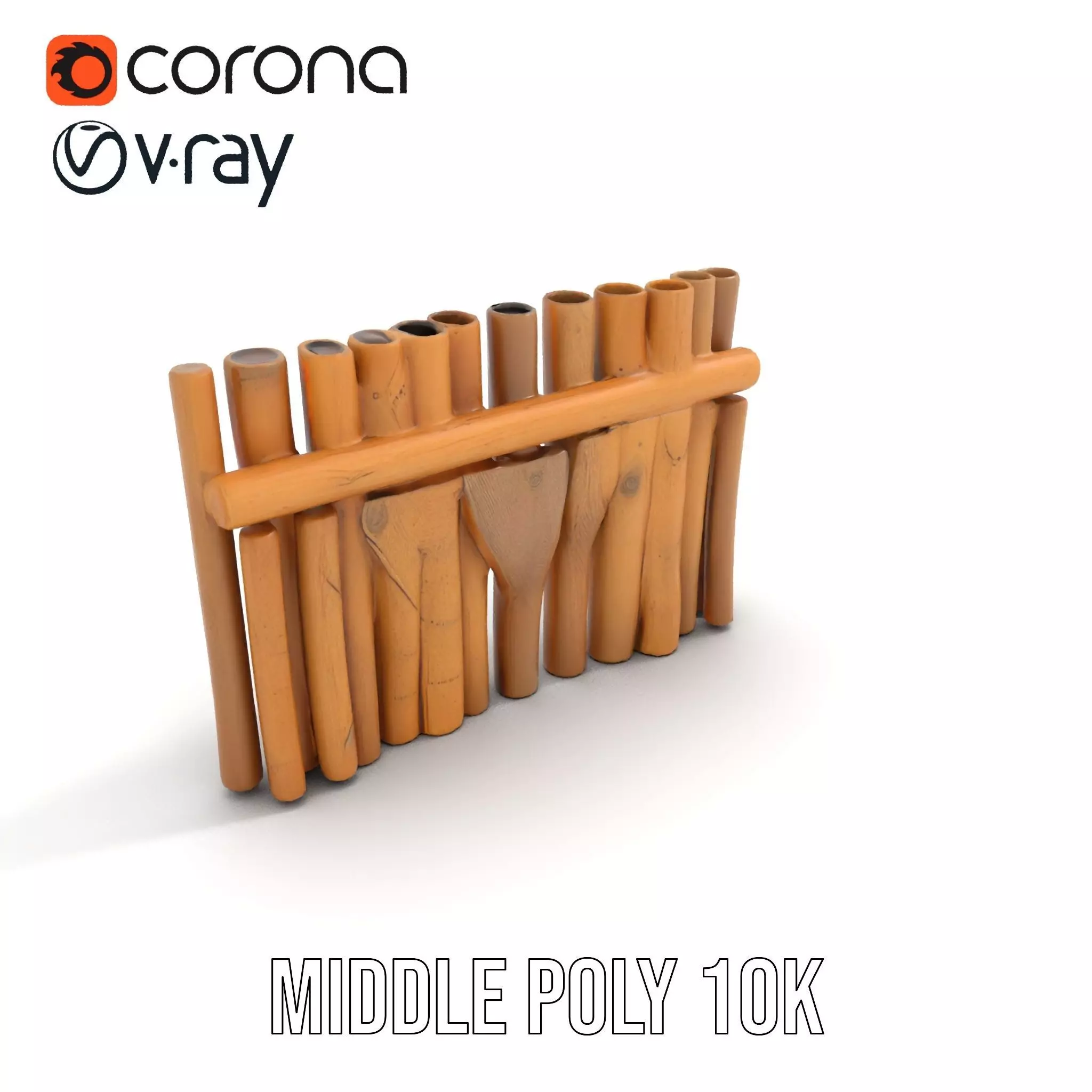 Natural Wood Privacy Fence model pack Low-poly 3D model_5