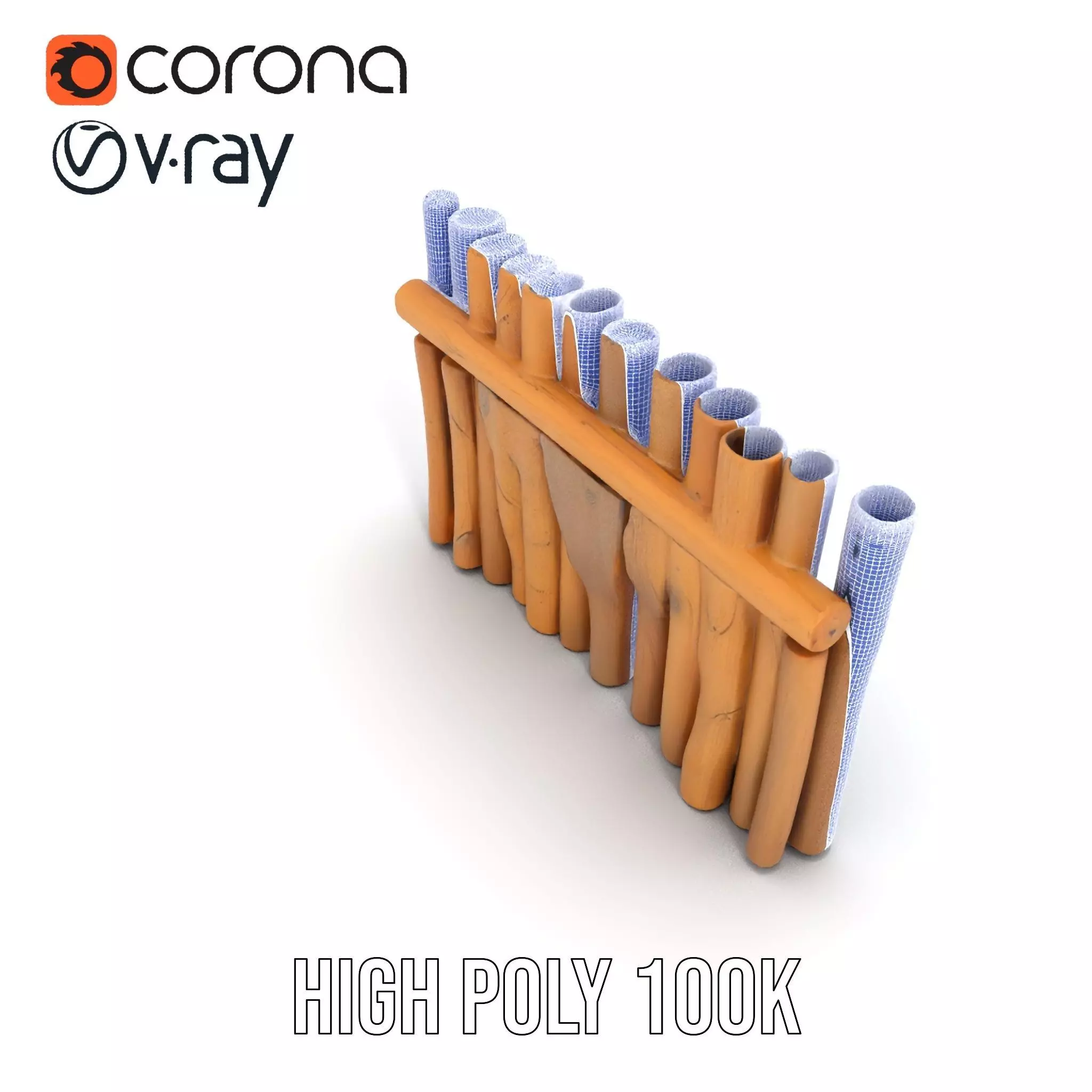Natural Wood Privacy Fence model pack Low-poly 3D model_22