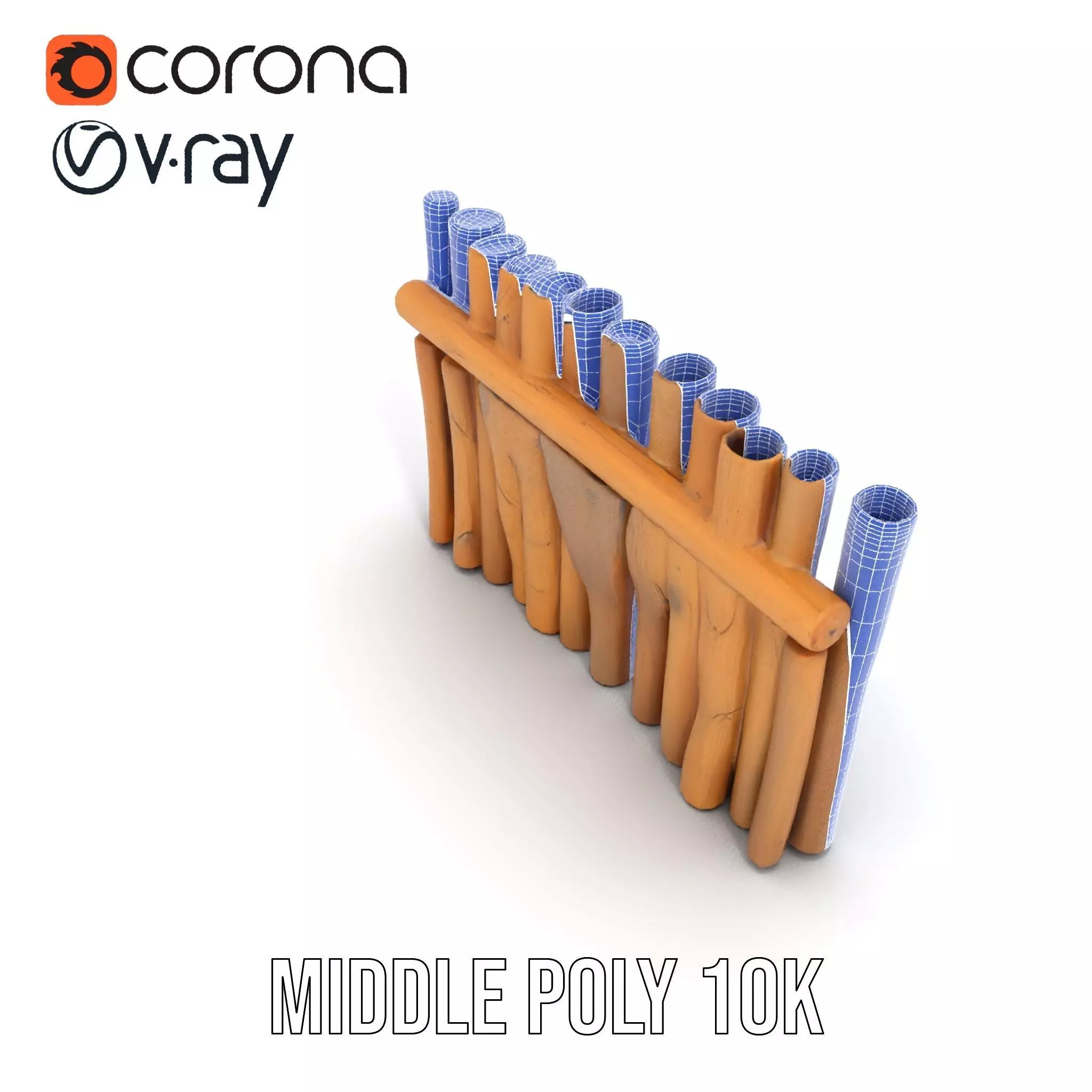 Natural Wood Privacy Fence model pack Low-poly 3D model_18