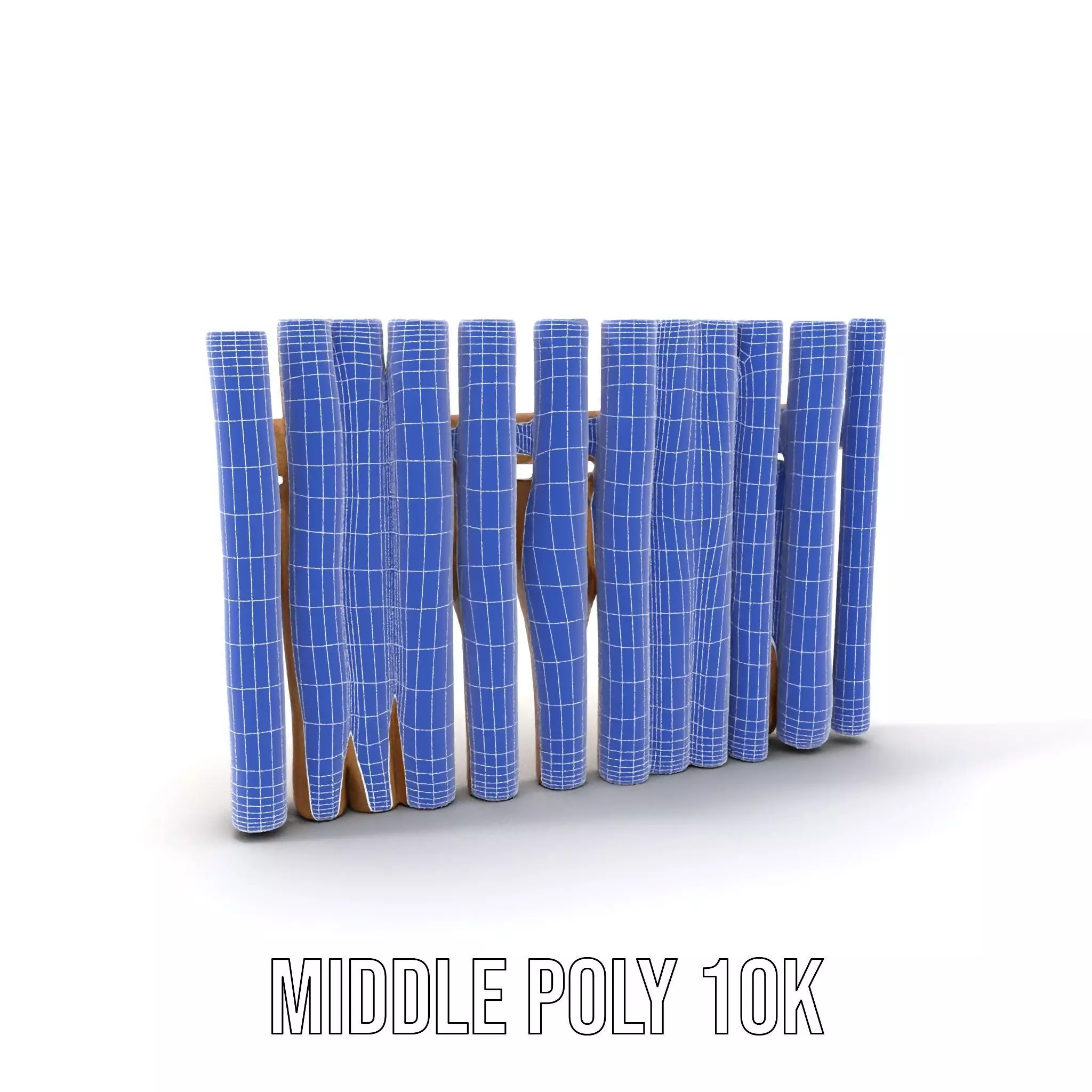 Natural Wood Privacy Fence model pack Low-poly 3D model_23