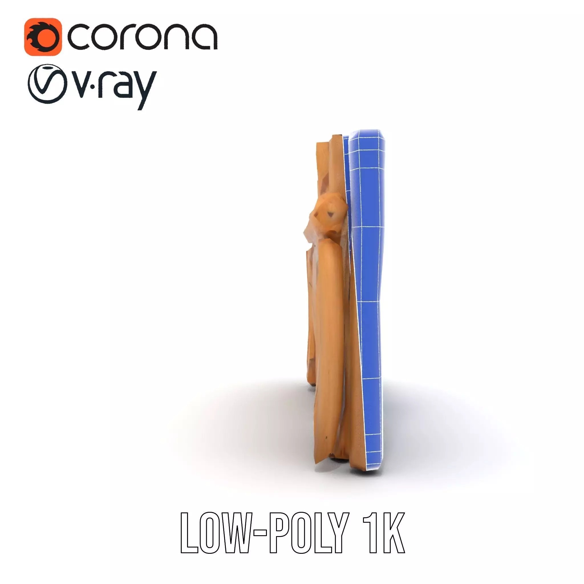 Natural Wood Privacy Fence model pack Low-poly 3D model_30