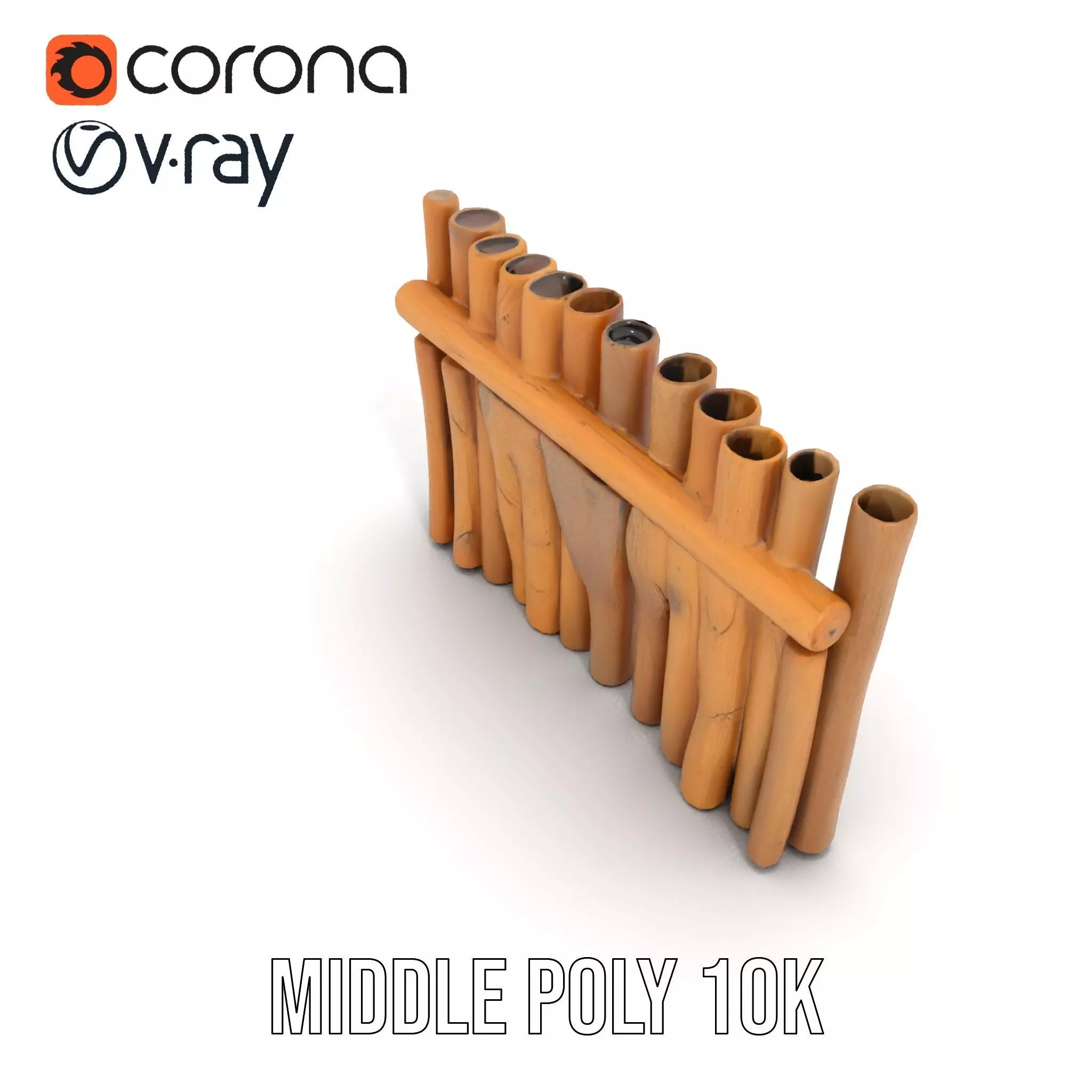 Natural Wood Privacy Fence model pack Low-poly 3D model_16
