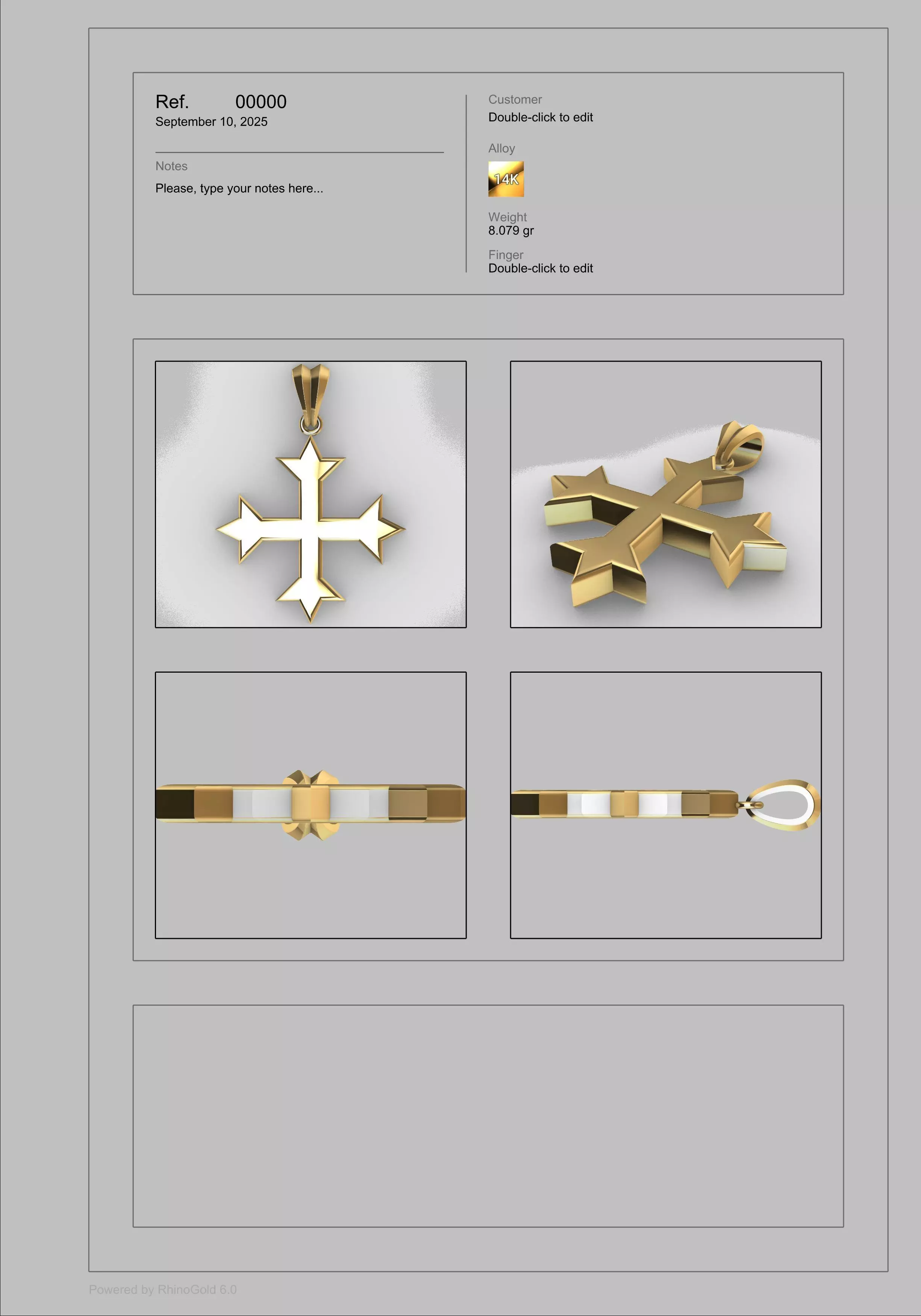 Plain Coptic Cross Pendant 3D print model_16