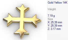 Plain Coptic Cross Pendant 3D print model_22