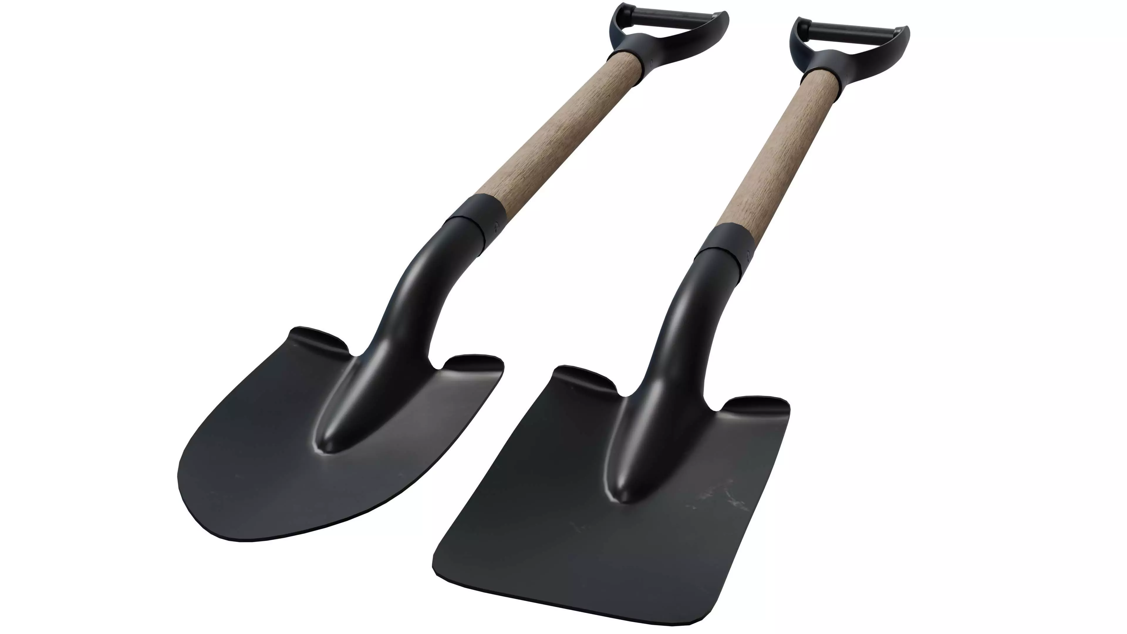 Shovel And Spade Low-poly 3D model