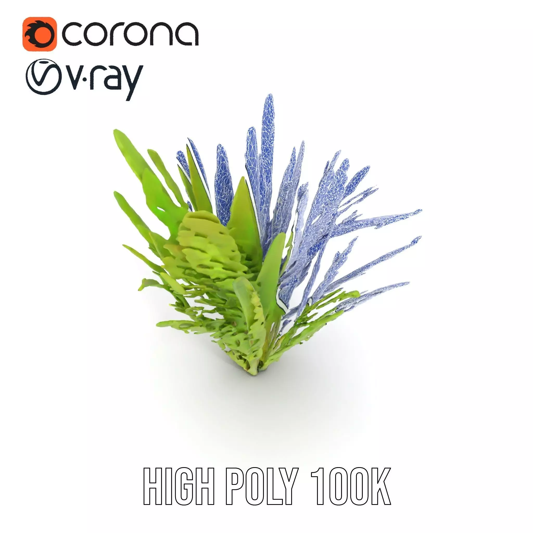 Vibrant Grass model pack Low-poly 3D model_27