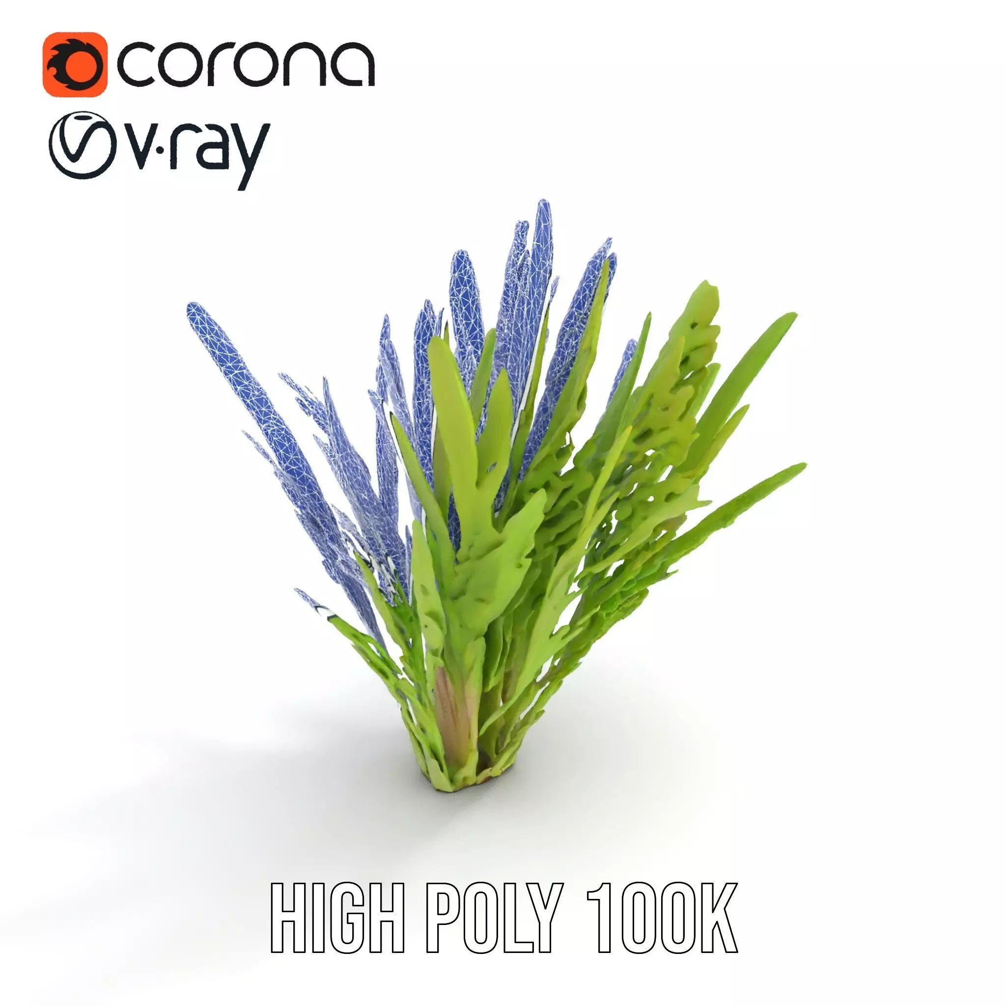 Vibrant Grass model pack Low-poly 3D model_22