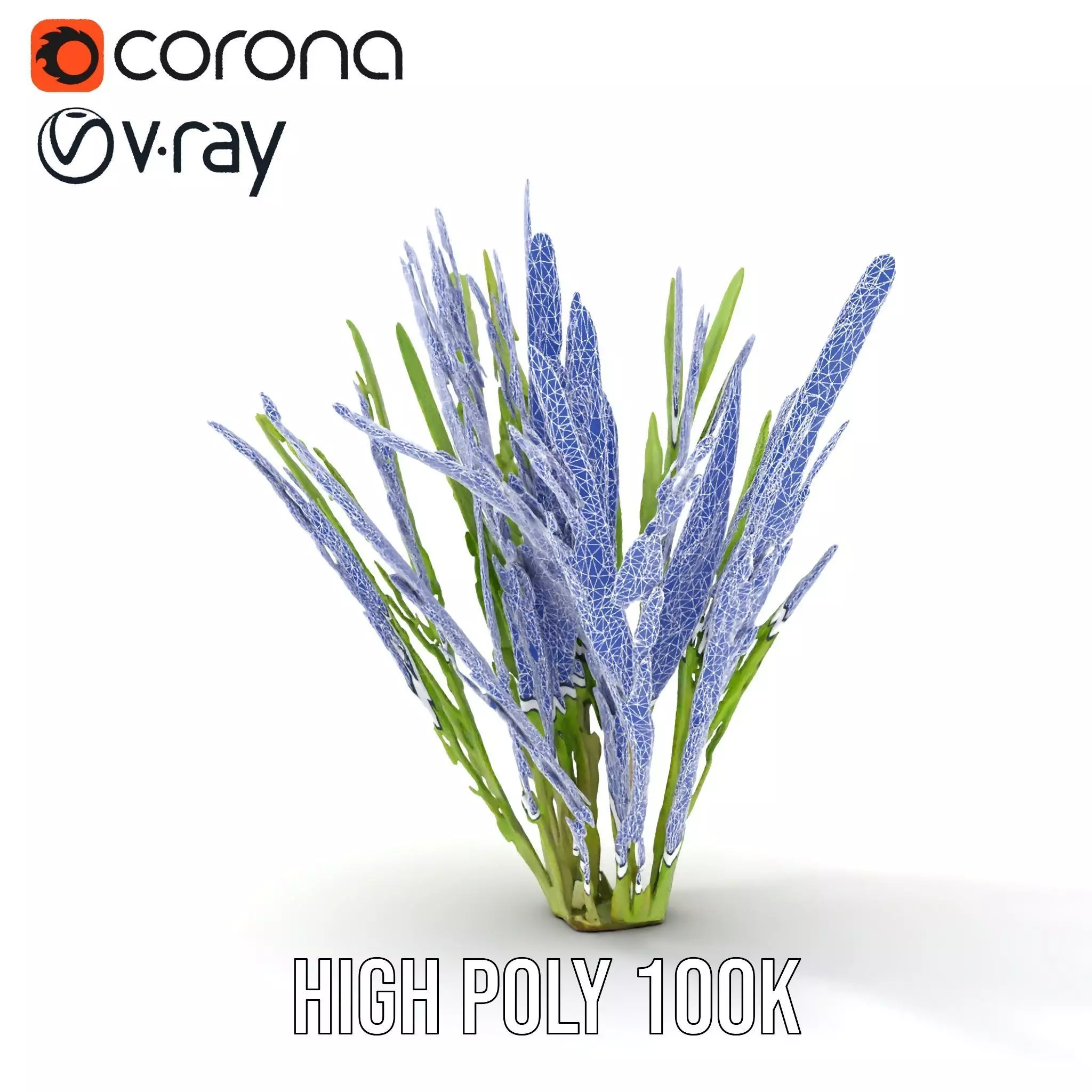 Vibrant Grass model pack Low-poly 3D model_21