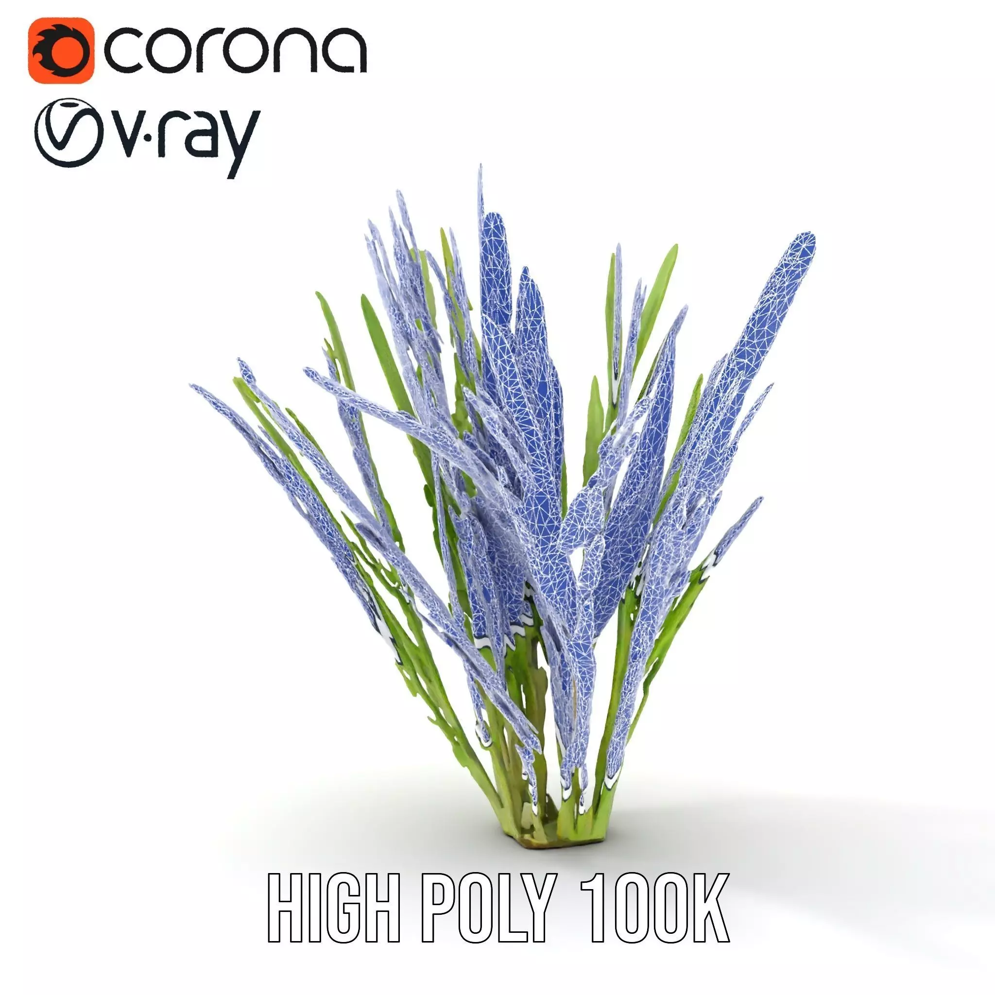 Vibrant Grass model pack Low-poly 3D model_33