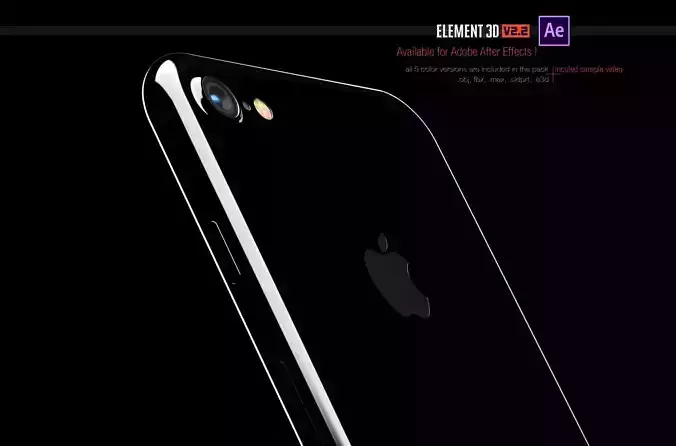 iPhone 7 All Colours Element3D Ready
